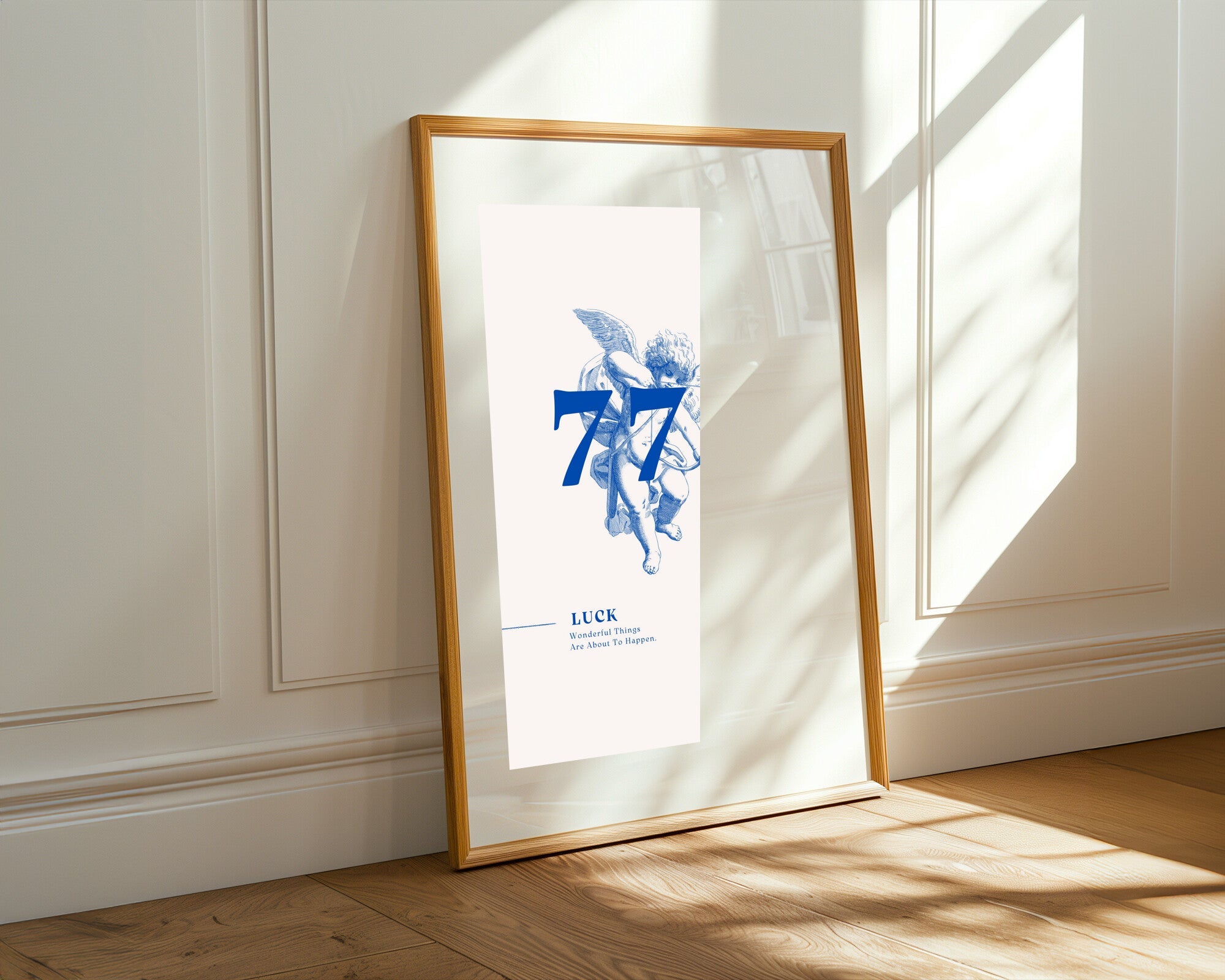 777 Azul de la Suerte | Cuadro decorativo de Monkey Canvas