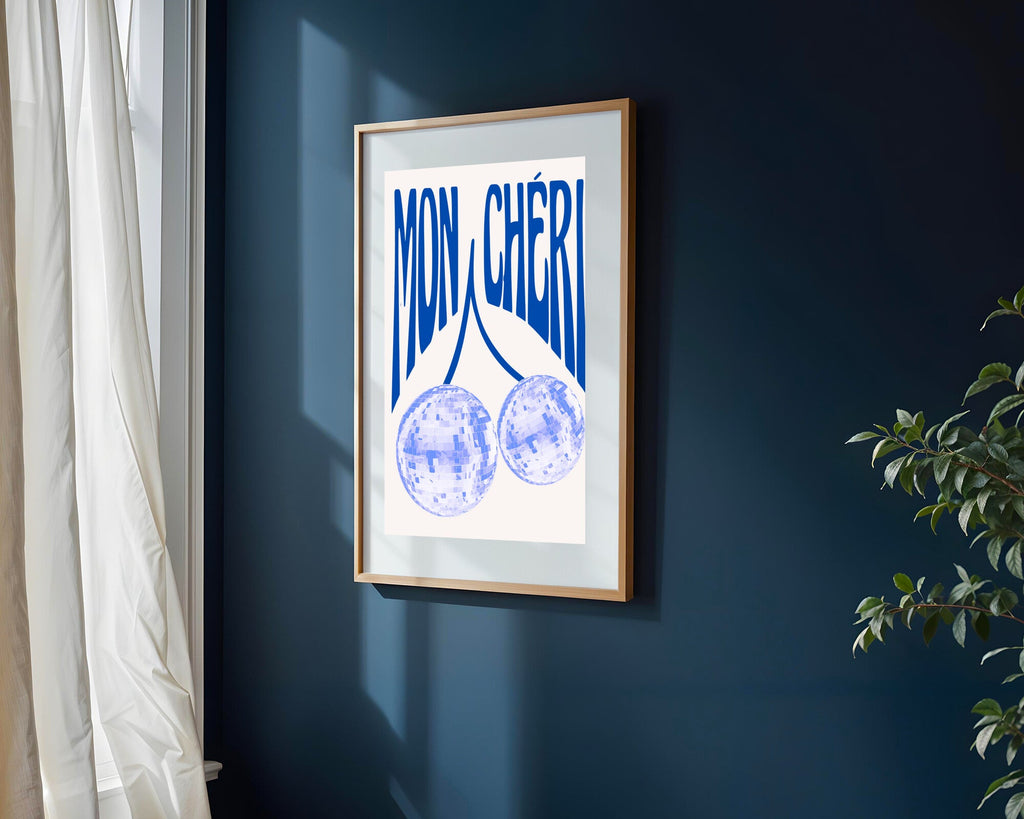 Cerezas Disco Azul | Cuadro decorativo de Monkey Canvas
