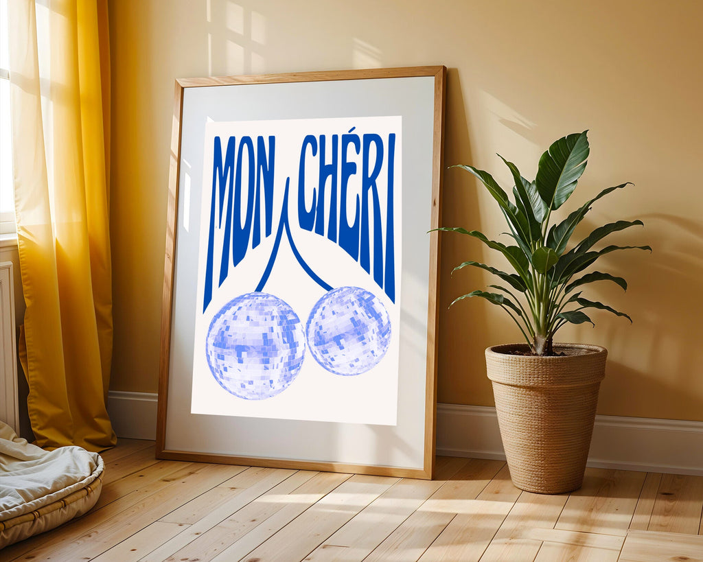 Cerezas Disco Azul | Cuadro decorativo de Monkey Canvas