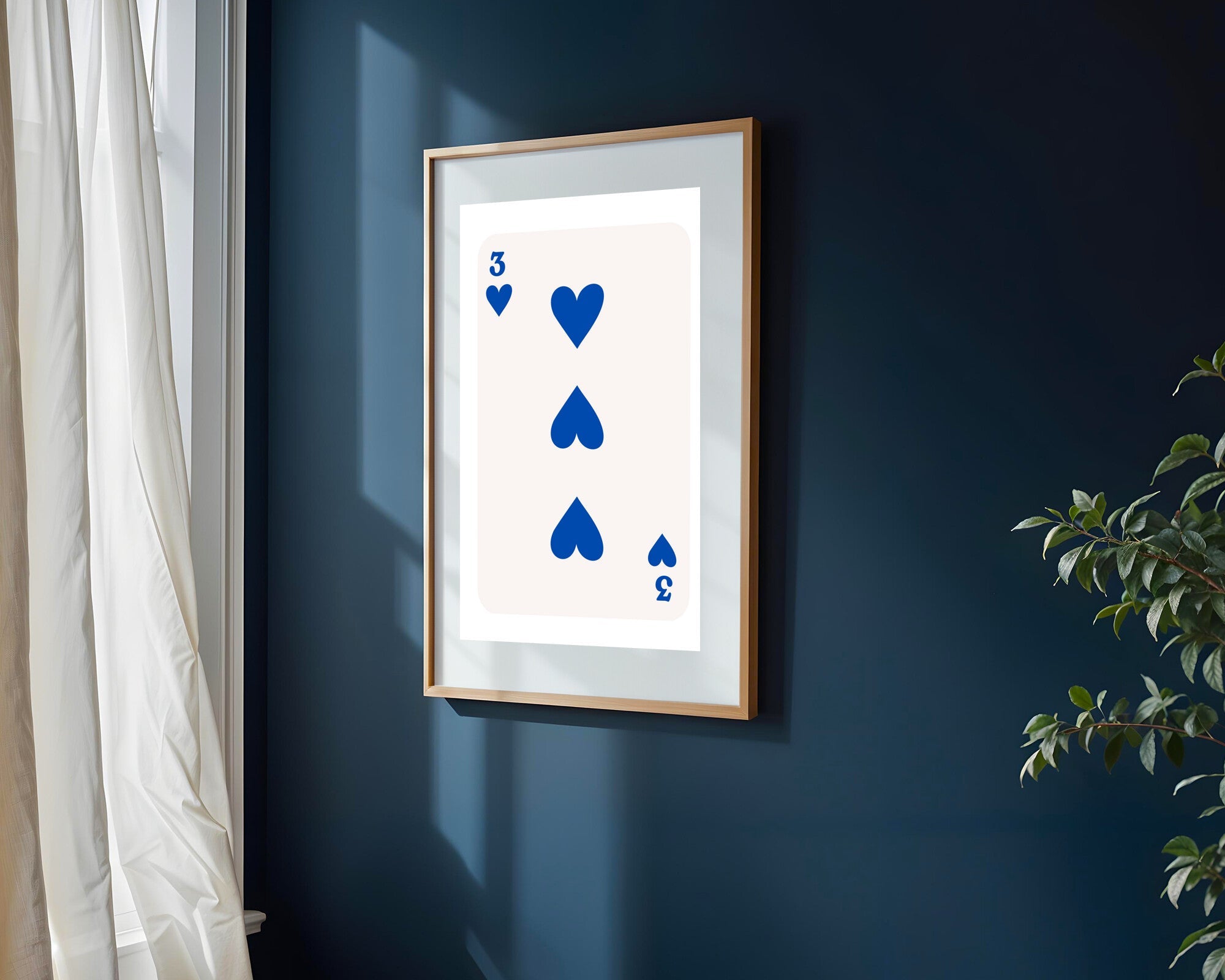 Tres Corazones Azul | Cuadro decorativo de Monkey Canvas