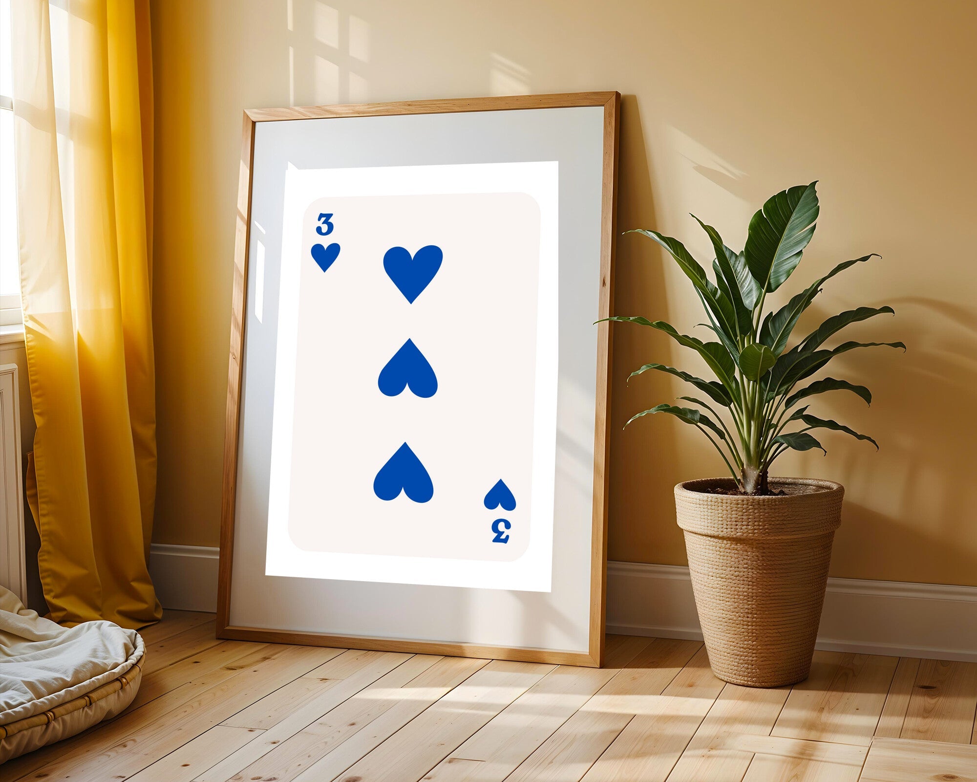 Tres Corazones Azul | Cuadro decorativo de Monkey Canvas