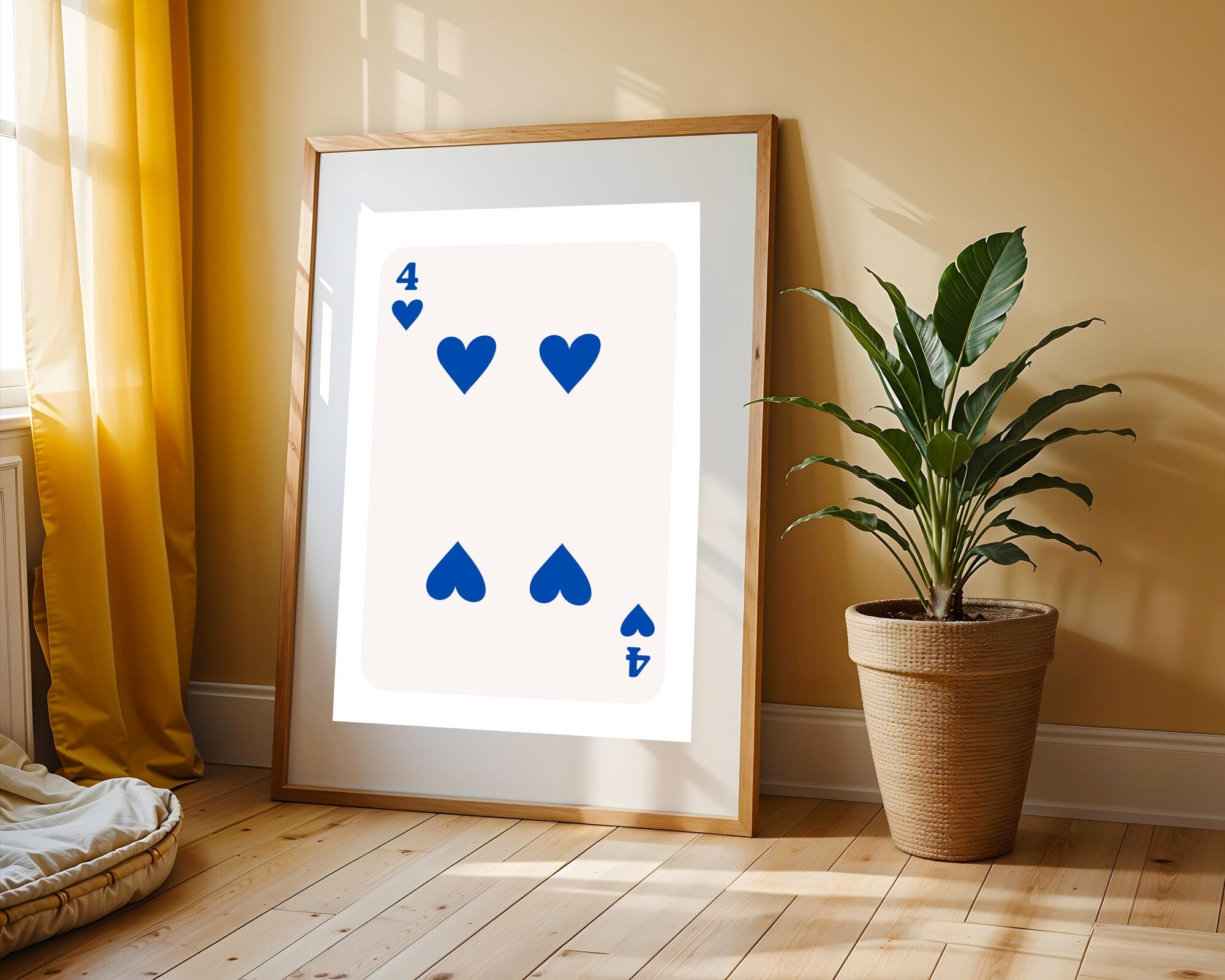 Cuatro Corazones Azul | Cuadro decorativo de Monkey Canvas