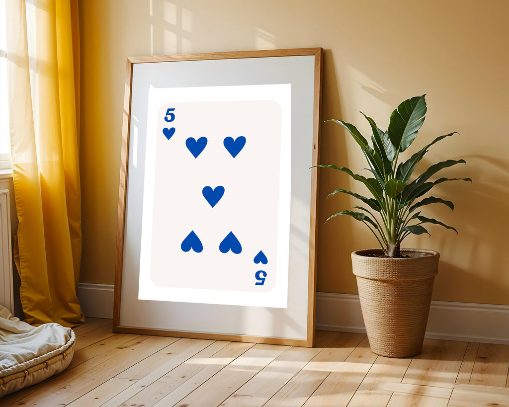 Cinco Corazones Azul | Cuadro decorativo de Monkey Canvas