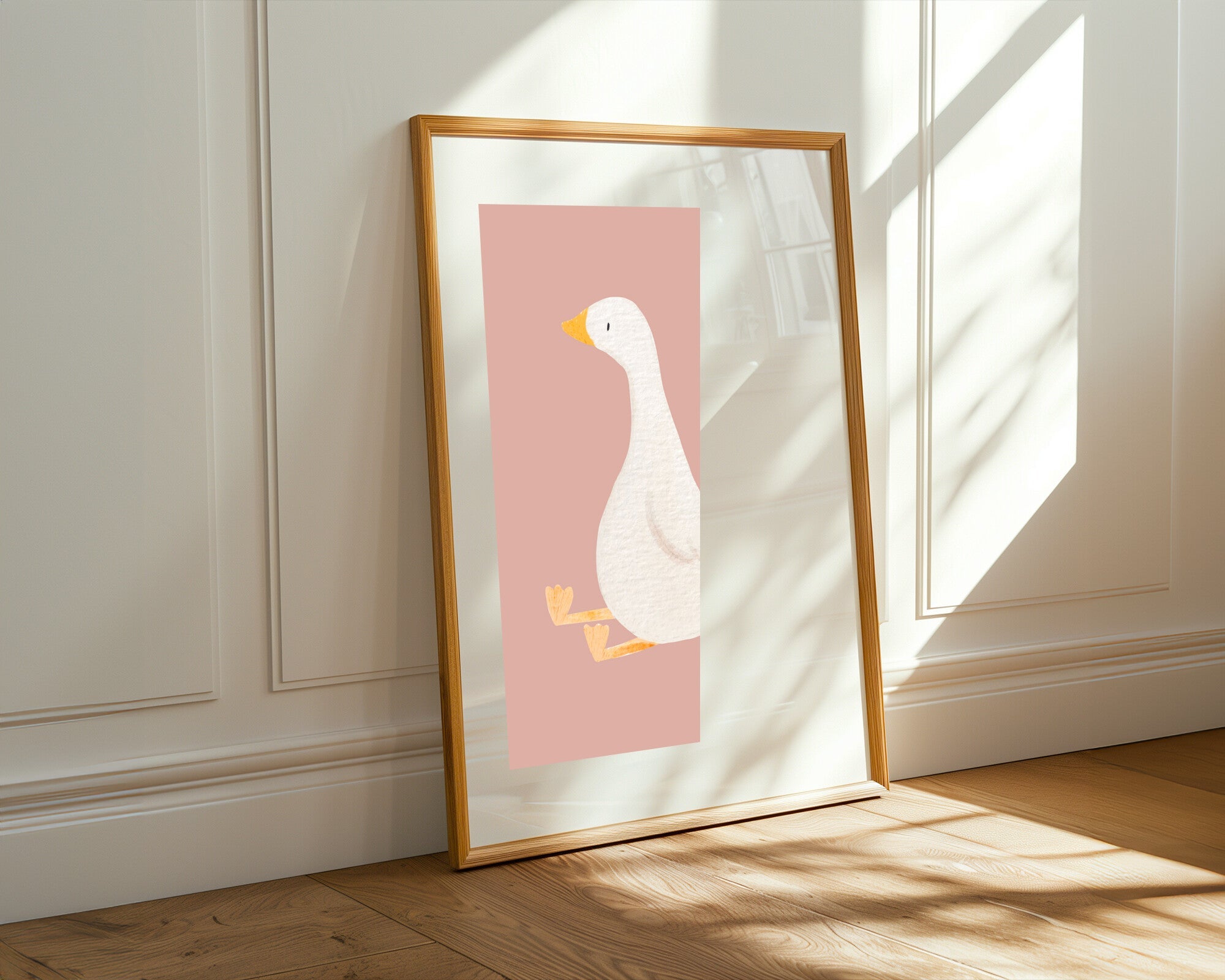 Ganso en Rosa | Cuadro decorativo de Monkey Canvas