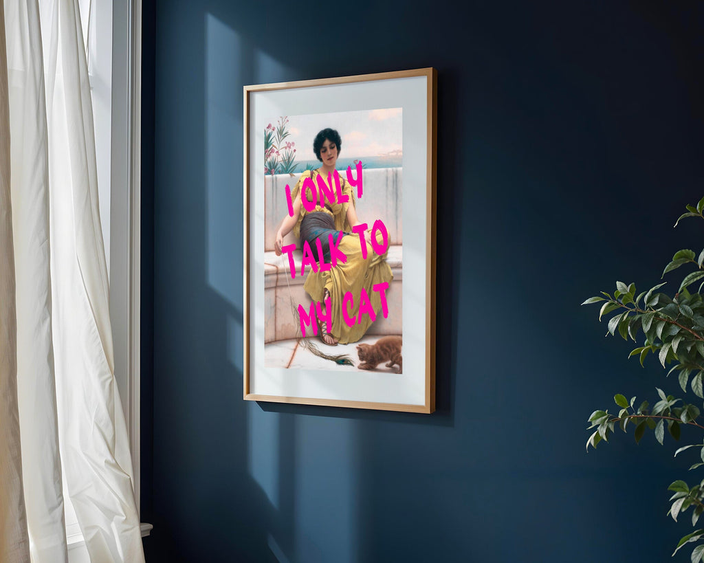 Solo Hablo con mi Gato | Cuadro decorativo de Monkey Canvas