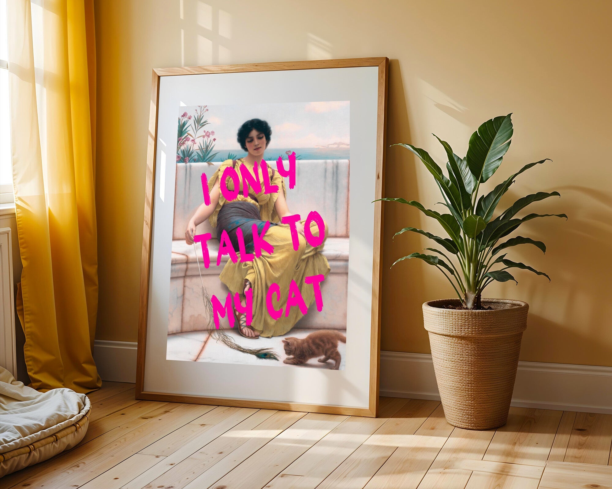 Solo Hablo con mi Gato | Cuadro decorativo de Monkey Canvas