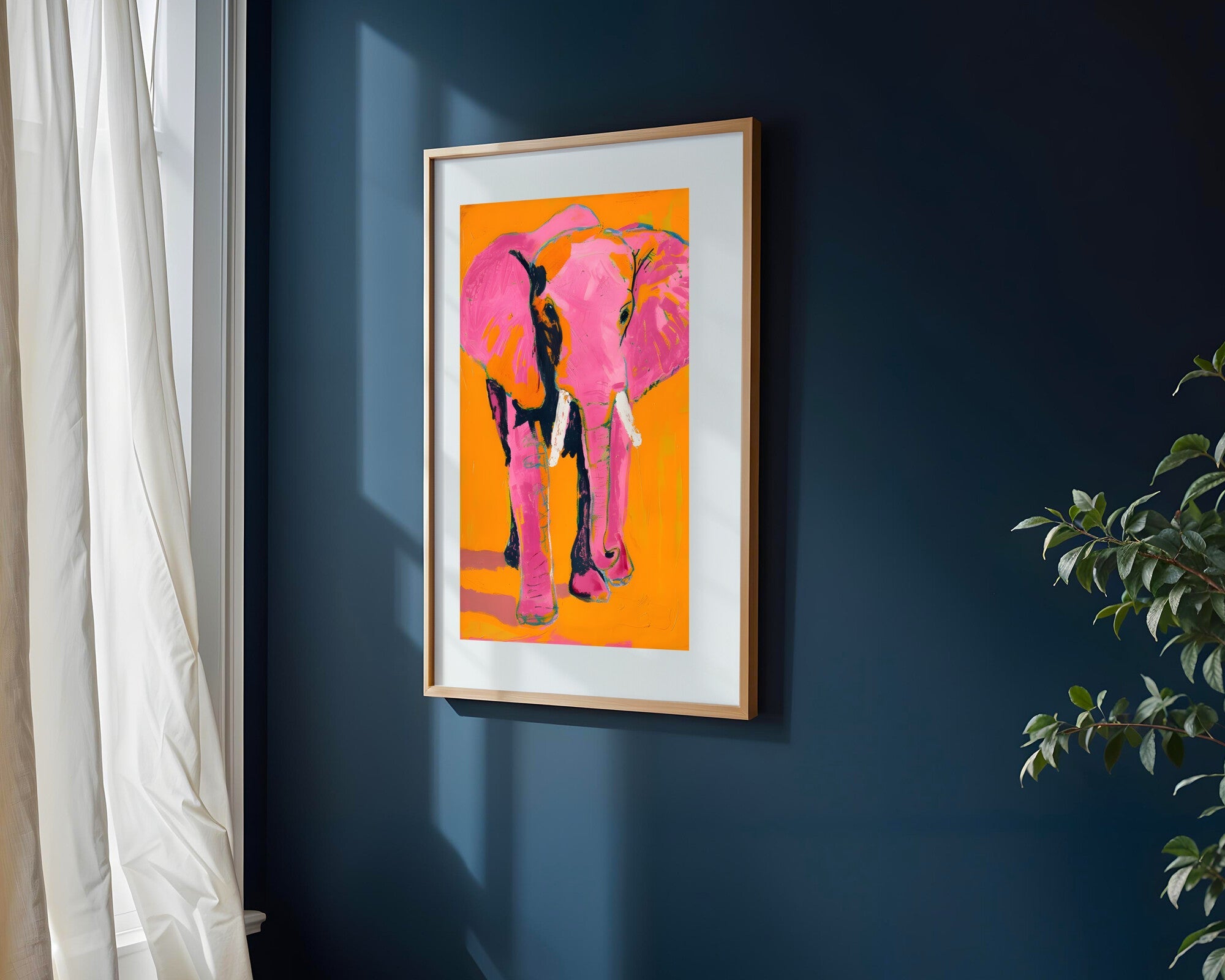 Elefante Fucsia | Cuadro decorativo de Monkey Canvas
