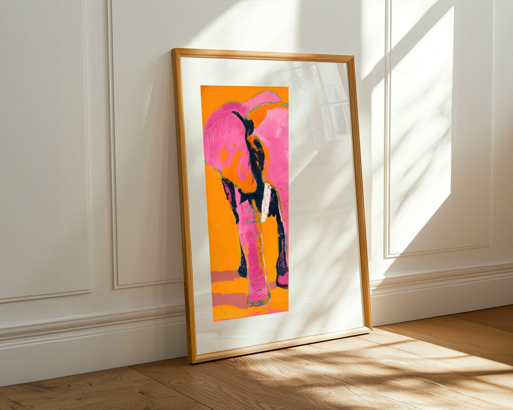 Elefante Fucsia | Cuadro decorativo de Monkey Canvas