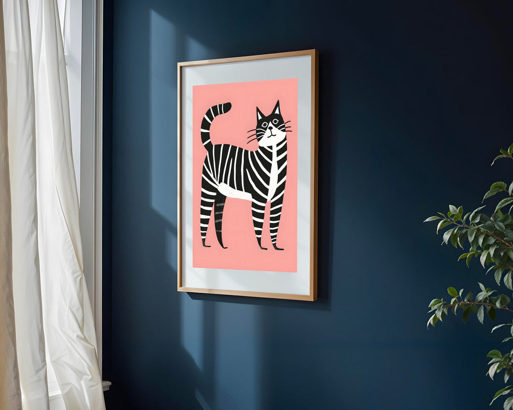 Gato a Rayas | Cuadro decorativo de Monkey Canvas