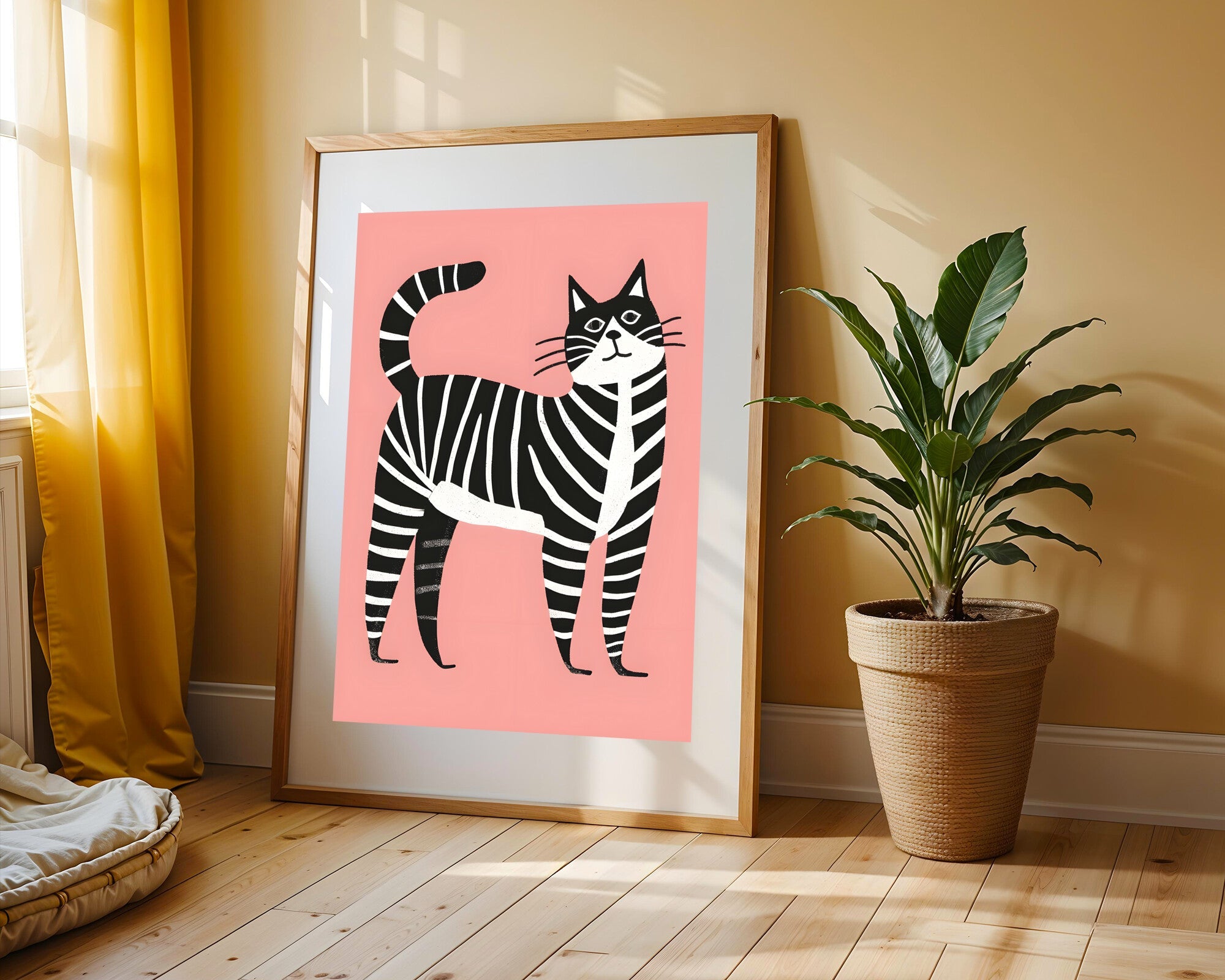 Gato a Rayas | Cuadro decorativo de Monkey Canvas