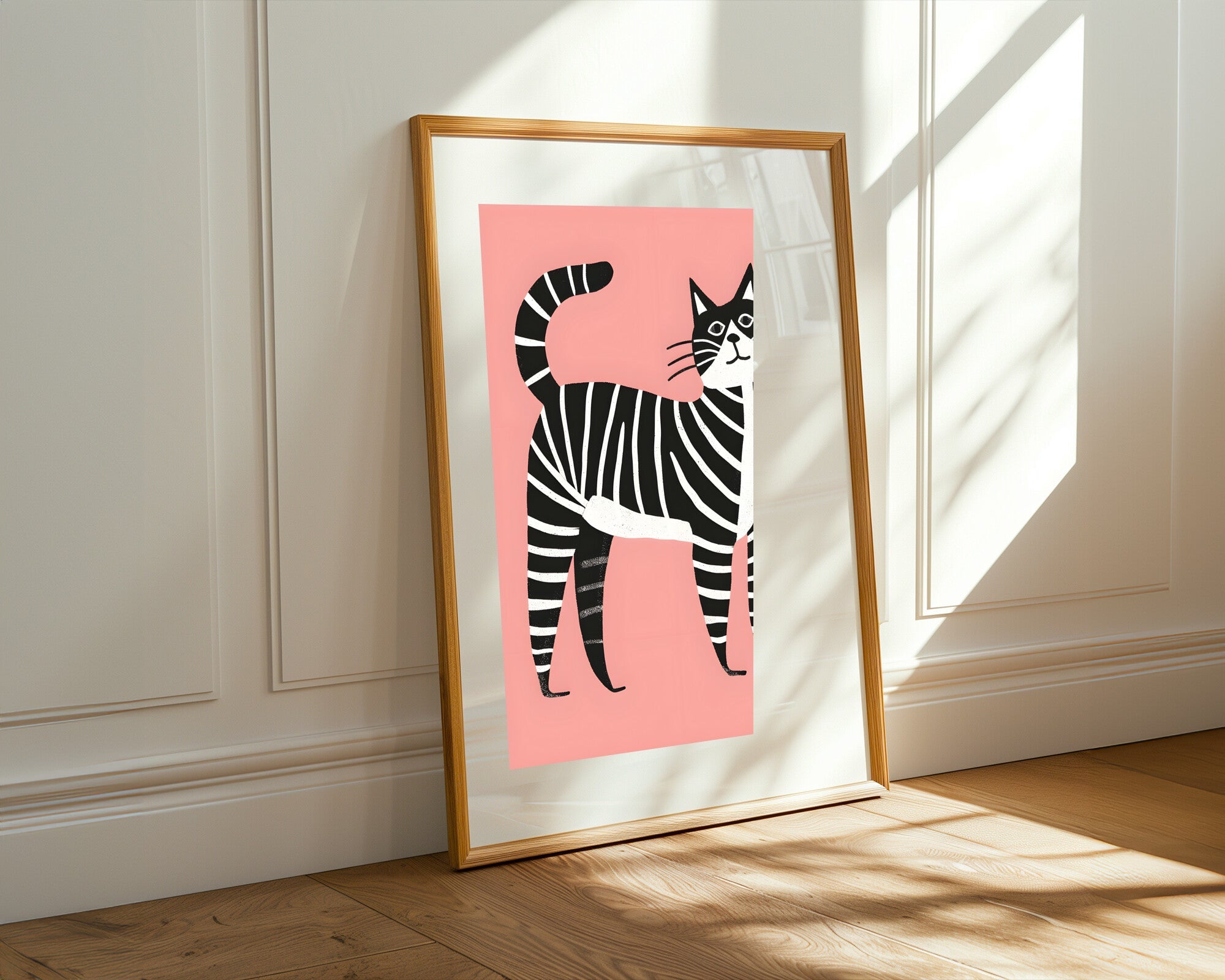 Gato a Rayas | Cuadro decorativo de Monkey Canvas