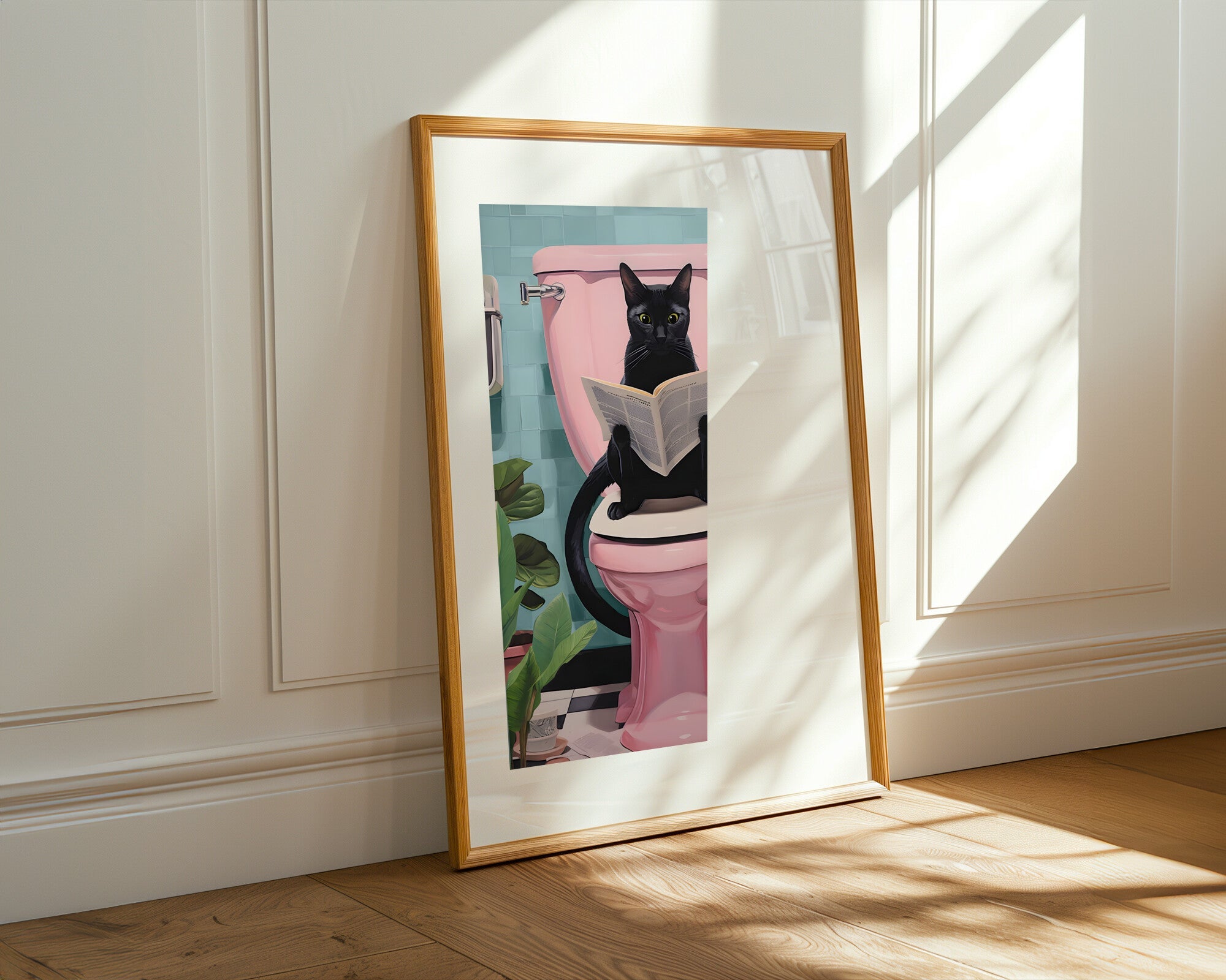 Gato Lector | Cuadro decorativo de Monkey Canvas