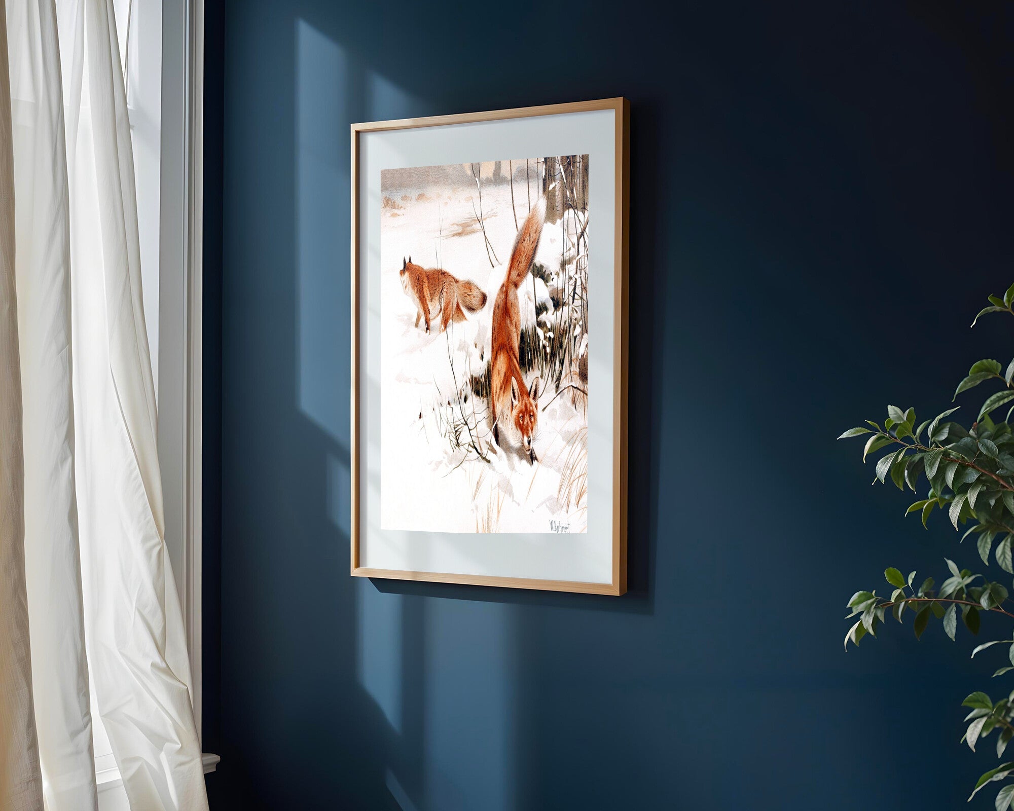 Zorros en la Nieve | Cuadro decorativo de Monkey Canvas
