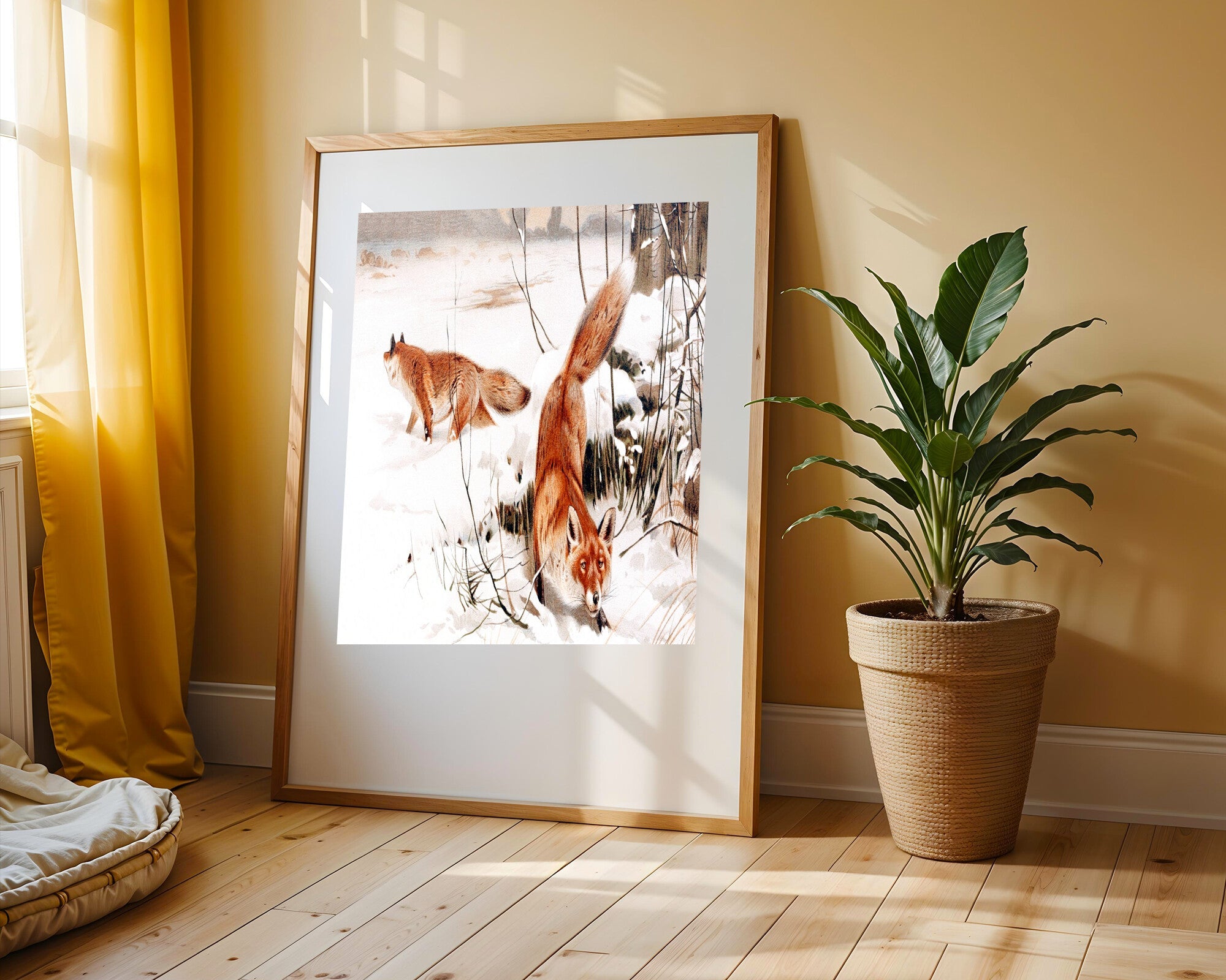Zorros en la Nieve | Cuadro decorativo de Monkey Canvas