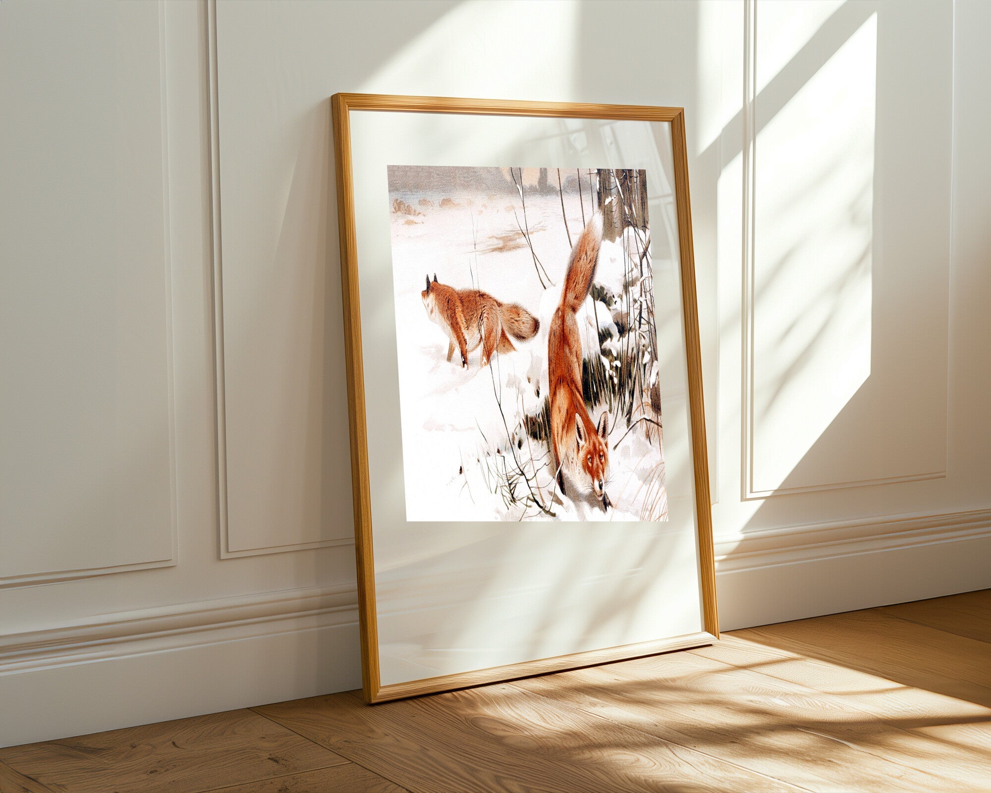 Zorros en la Nieve | Cuadro decorativo de Monkey Canvas
