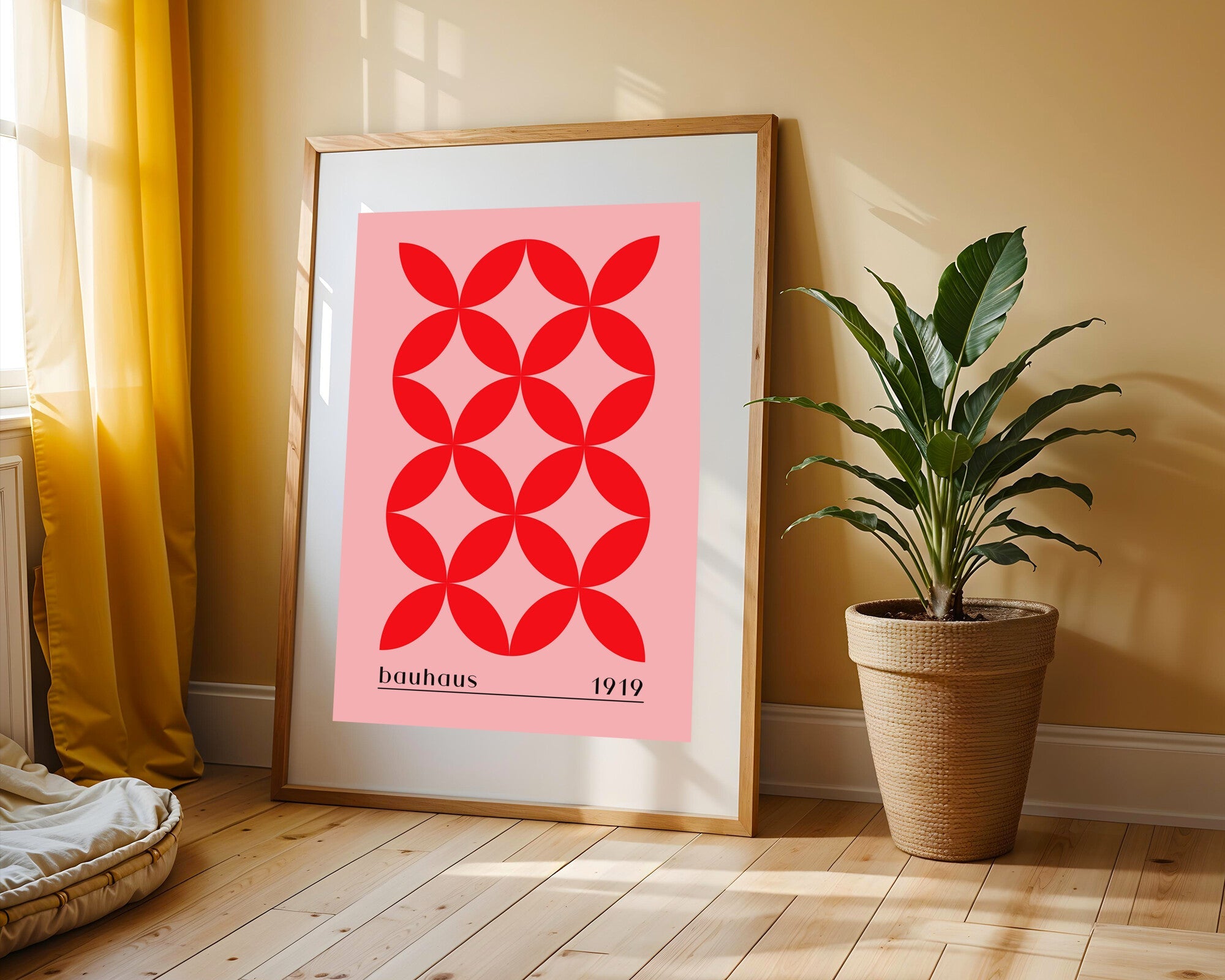 Pétalos Rojos Bauhaus | Cuadro decorativo de Monkey Canvas