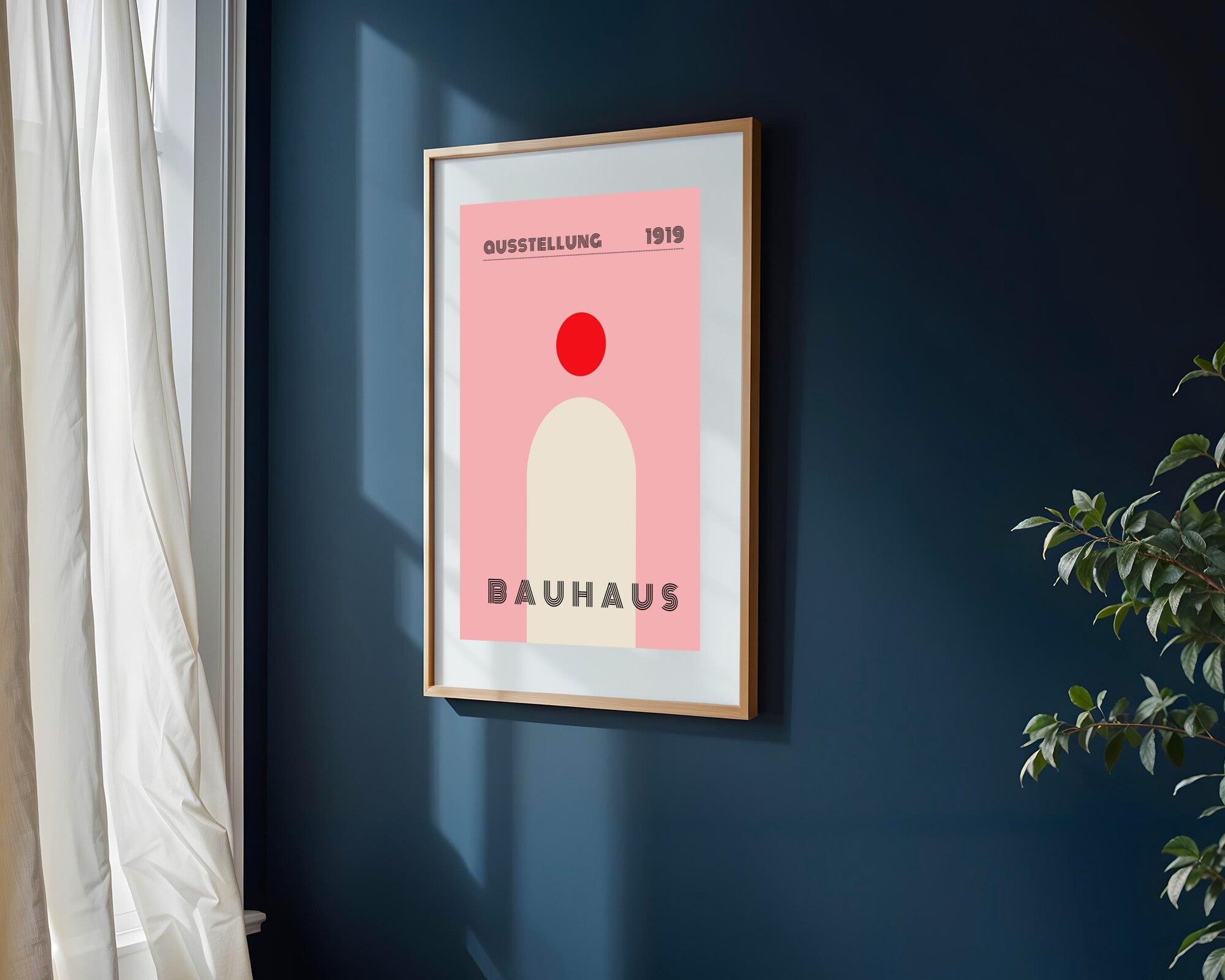 Sol Rojo Bauhaus | Cuadro decorativo de Monkey Canvas
