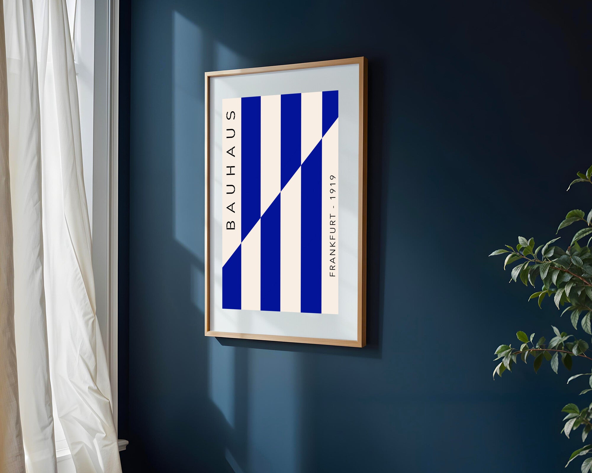 Rayas Azules Bauhaus | Cuadro decorativo de Monkey Canvas