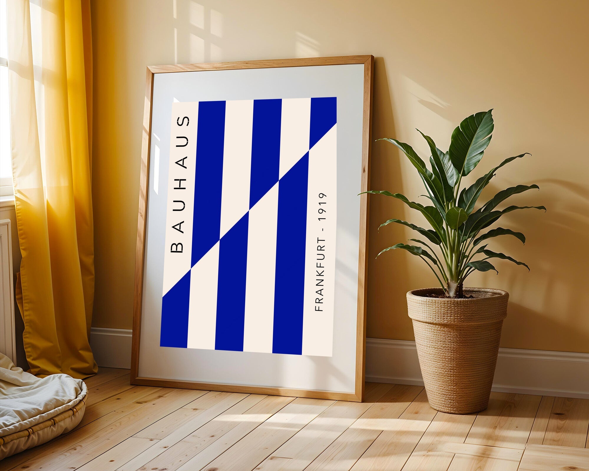 Rayas Azules Bauhaus | Cuadro decorativo de Monkey Canvas
