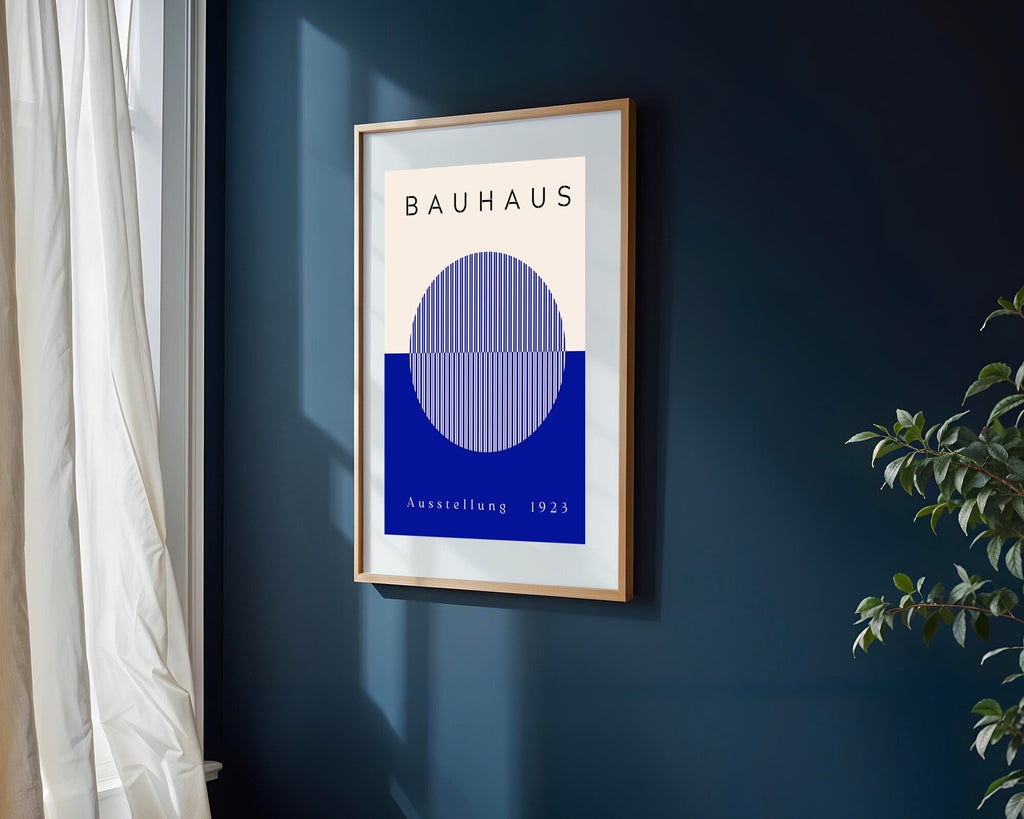 Círculo a Rayas Azul | Cuadro decorativo de Monkey Canvas