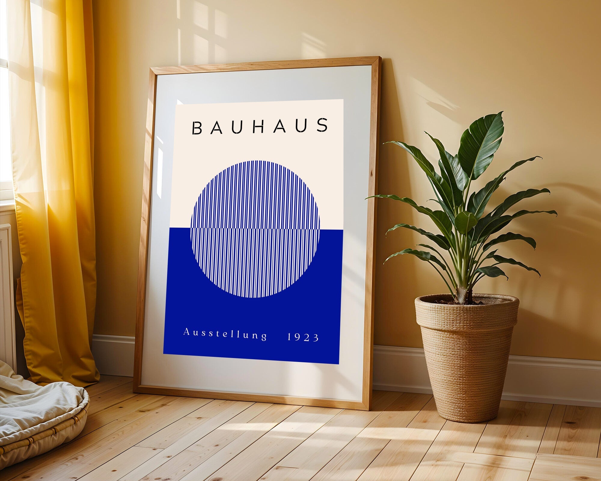 Círculo a Rayas Azul | Cuadro decorativo de Monkey Canvas