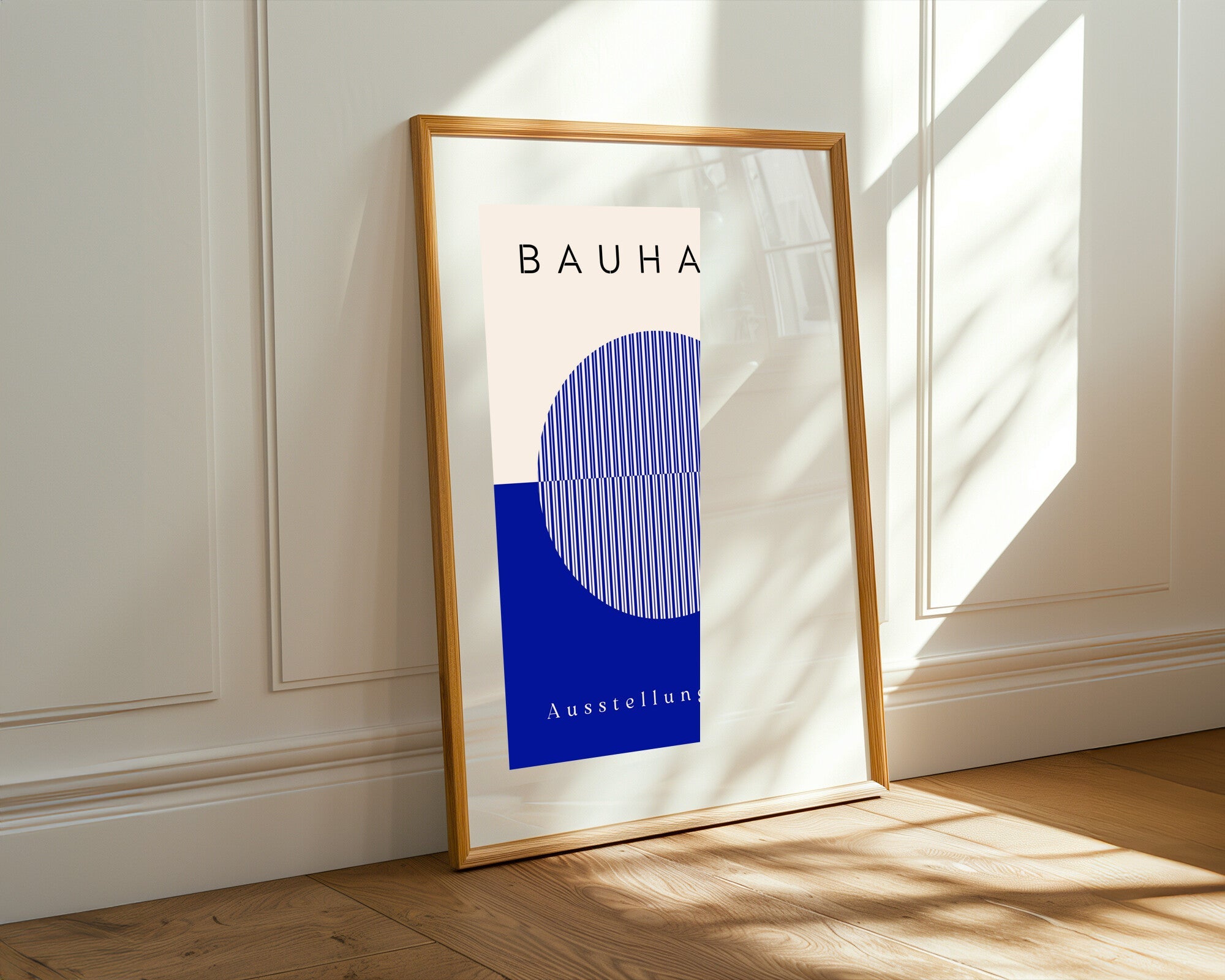 Círculo a Rayas Azul | Cuadro decorativo de Monkey Canvas