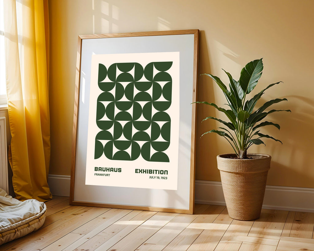 Geometría Verde Bosque | Cuadro decorativo de Monkey Canvas