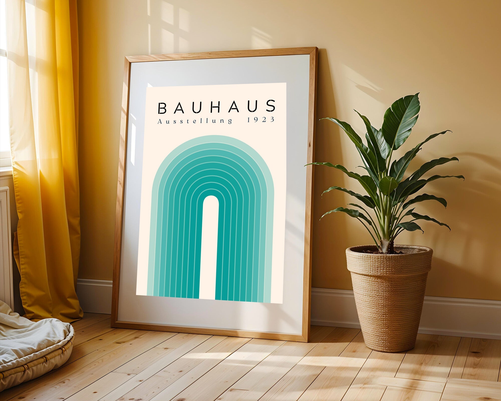 Arco Turquesa Bauhaus | Cuadro decorativo de Monkey Canvas
