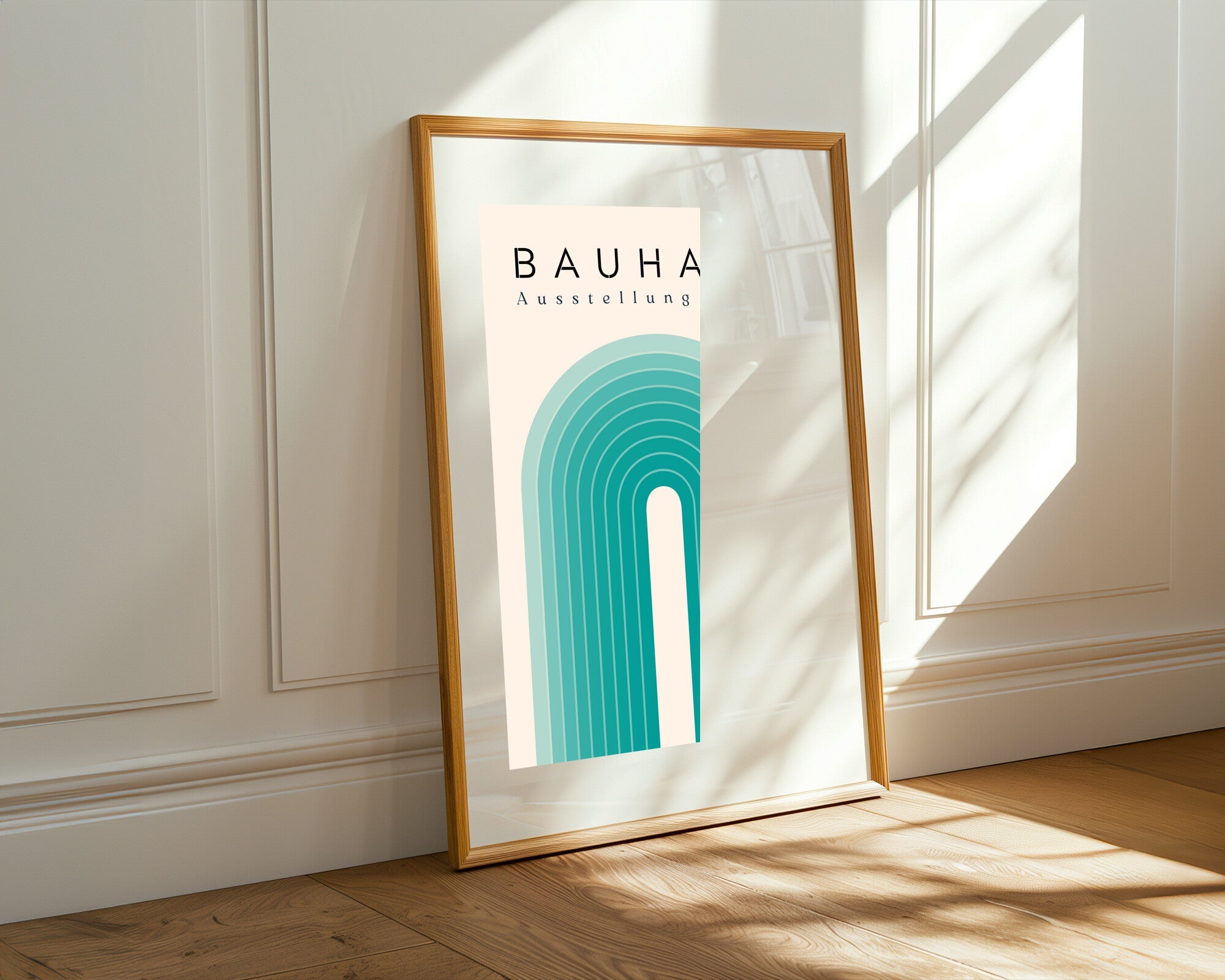 Arco Turquesa Bauhaus | Cuadro decorativo de Monkey Canvas