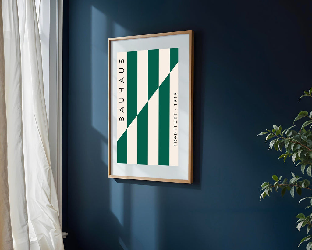 Rayas Verdes Bauhaus | Cuadro decorativo de Monkey Canvas