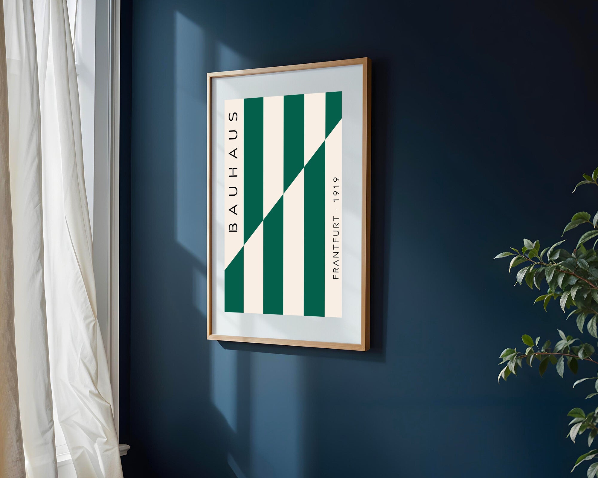 Rayas Verdes Bauhaus | Cuadro decorativo de Monkey Canvas