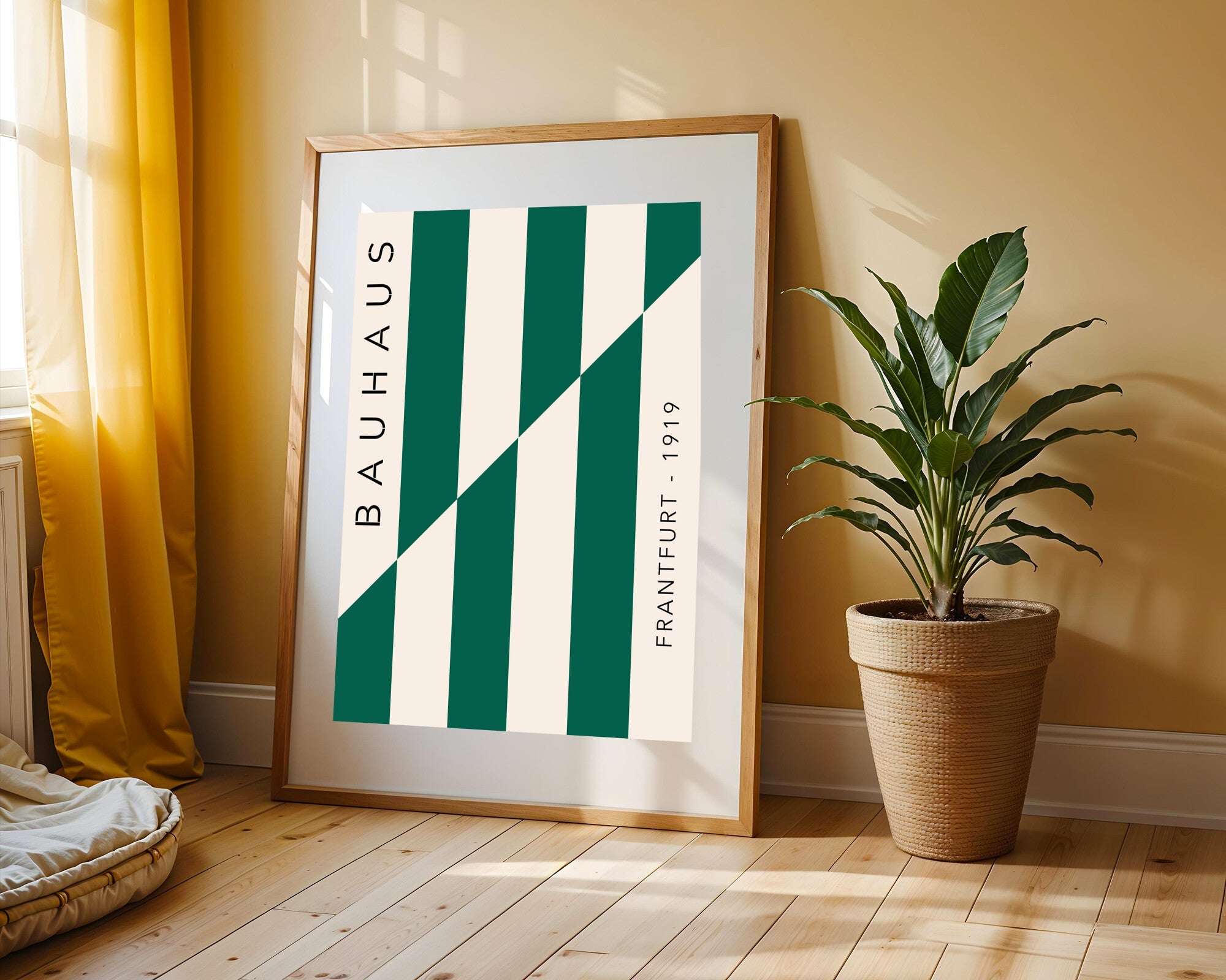 Rayas Verdes Bauhaus | Cuadro decorativo de Monkey Canvas