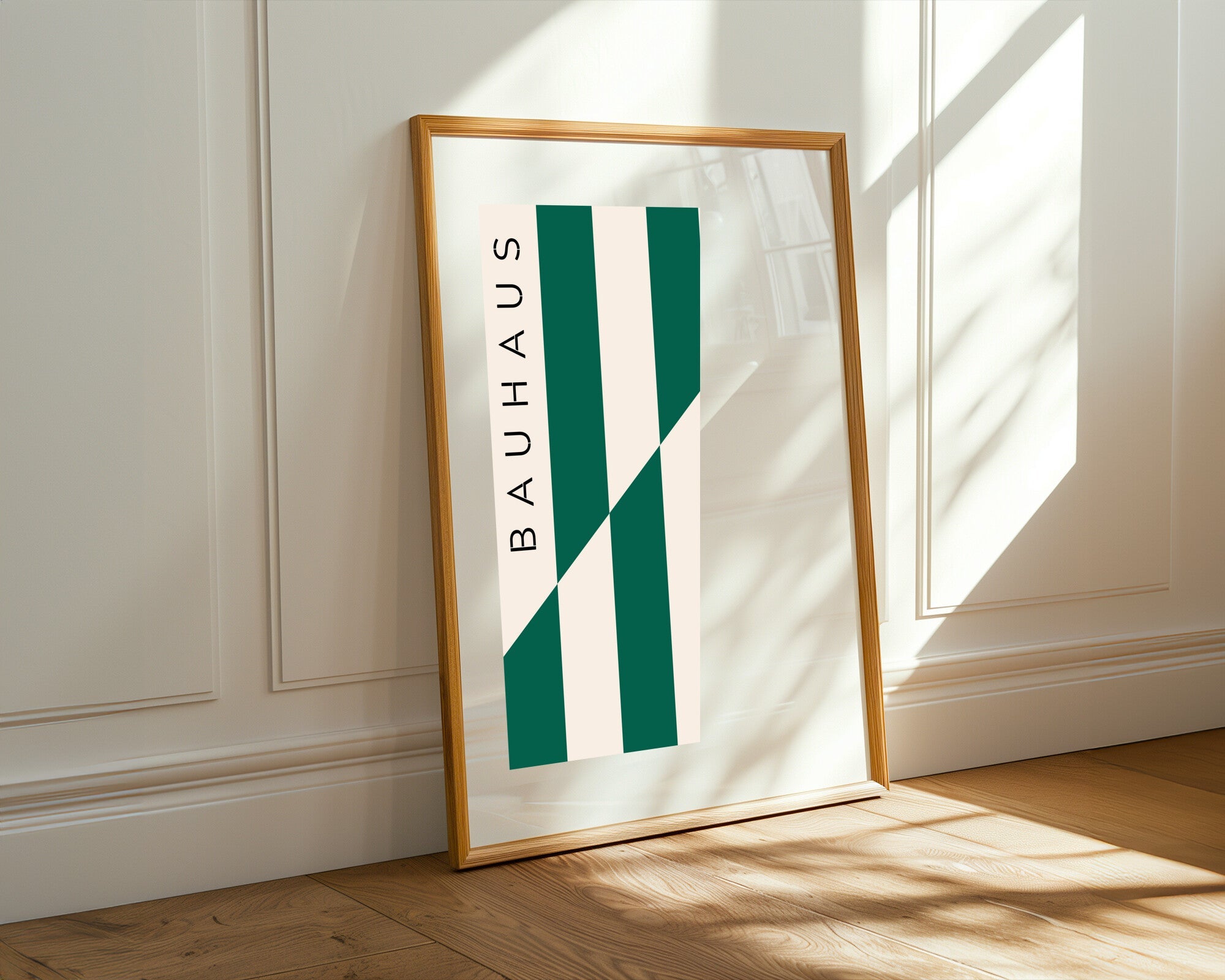 Rayas Verdes Bauhaus | Cuadro decorativo de Monkey Canvas