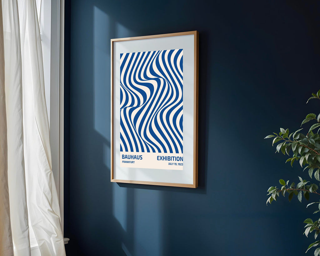 Ondas Azules Bauhaus | Cuadro decorativo de Monkey Canvas