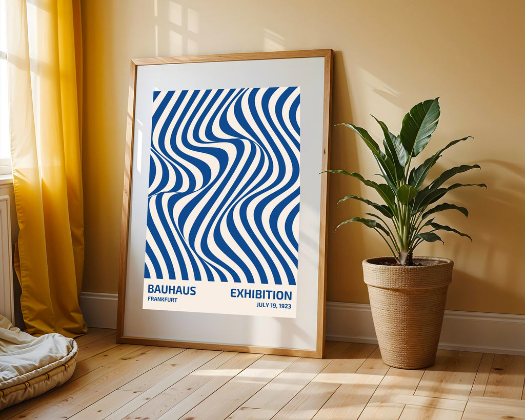 Ondas Azules Bauhaus | Cuadro decorativo de Monkey Canvas