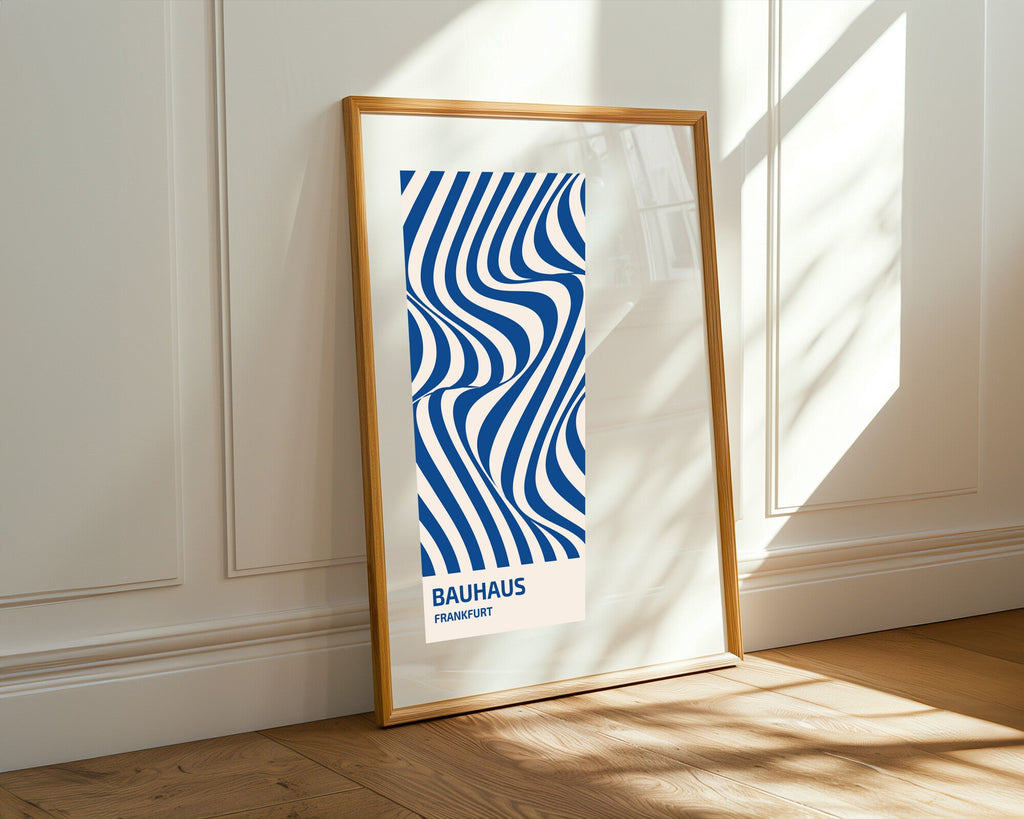Ondas Azules Bauhaus | Cuadro decorativo de Monkey Canvas
