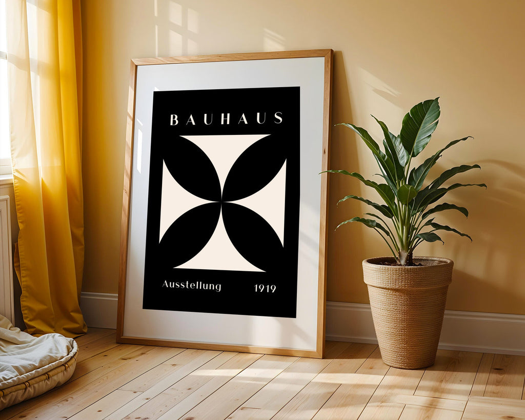Bauhaus Cruz Floral | Cuadro decorativo de Monkey Canvas