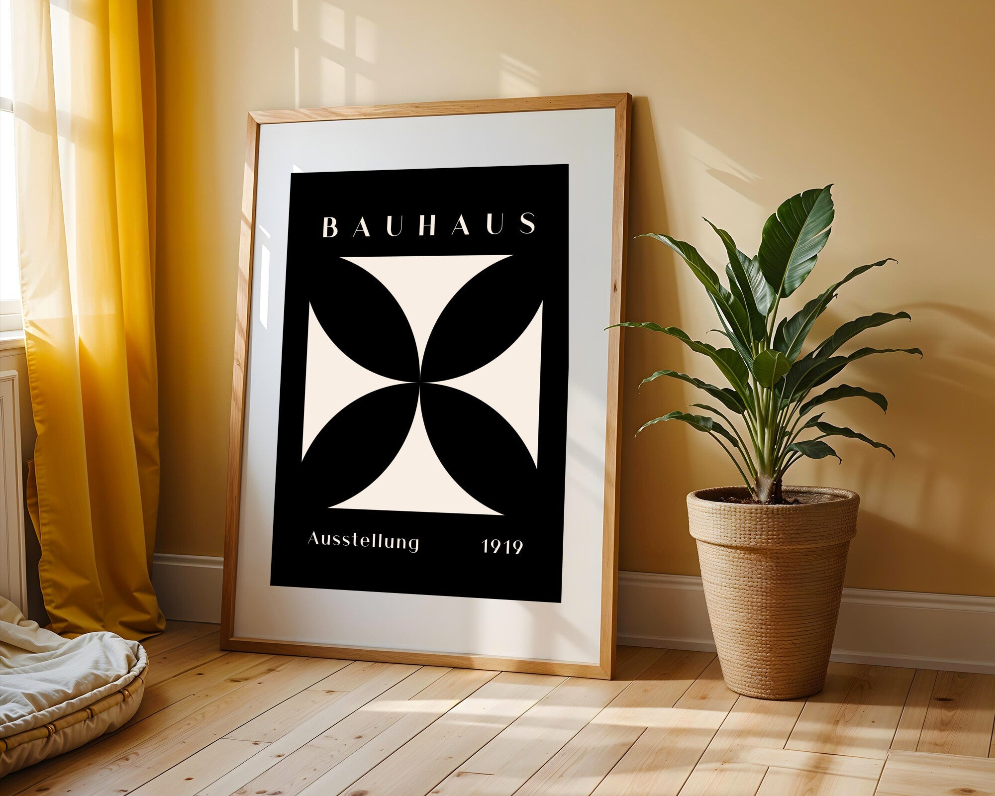 Bauhaus Cruz Floral | Cuadro decorativo de Monkey Canvas