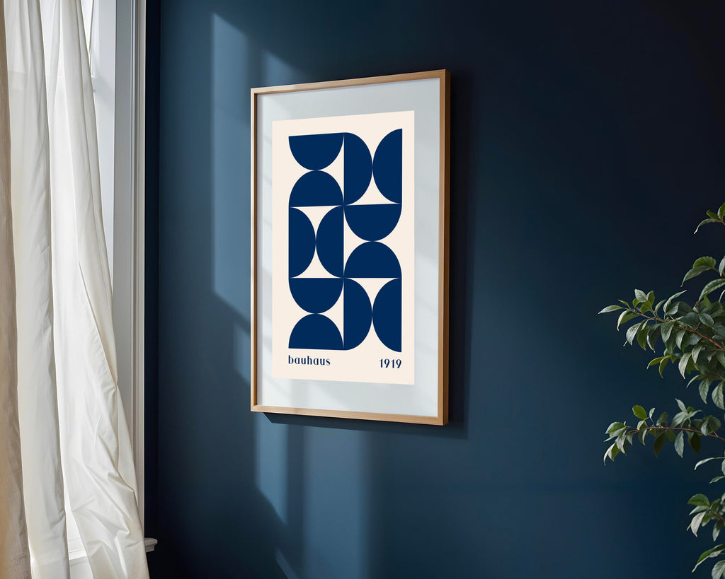 Bauhaus Azul Geométrico | Cuadro decorativo de Monkey Canvas