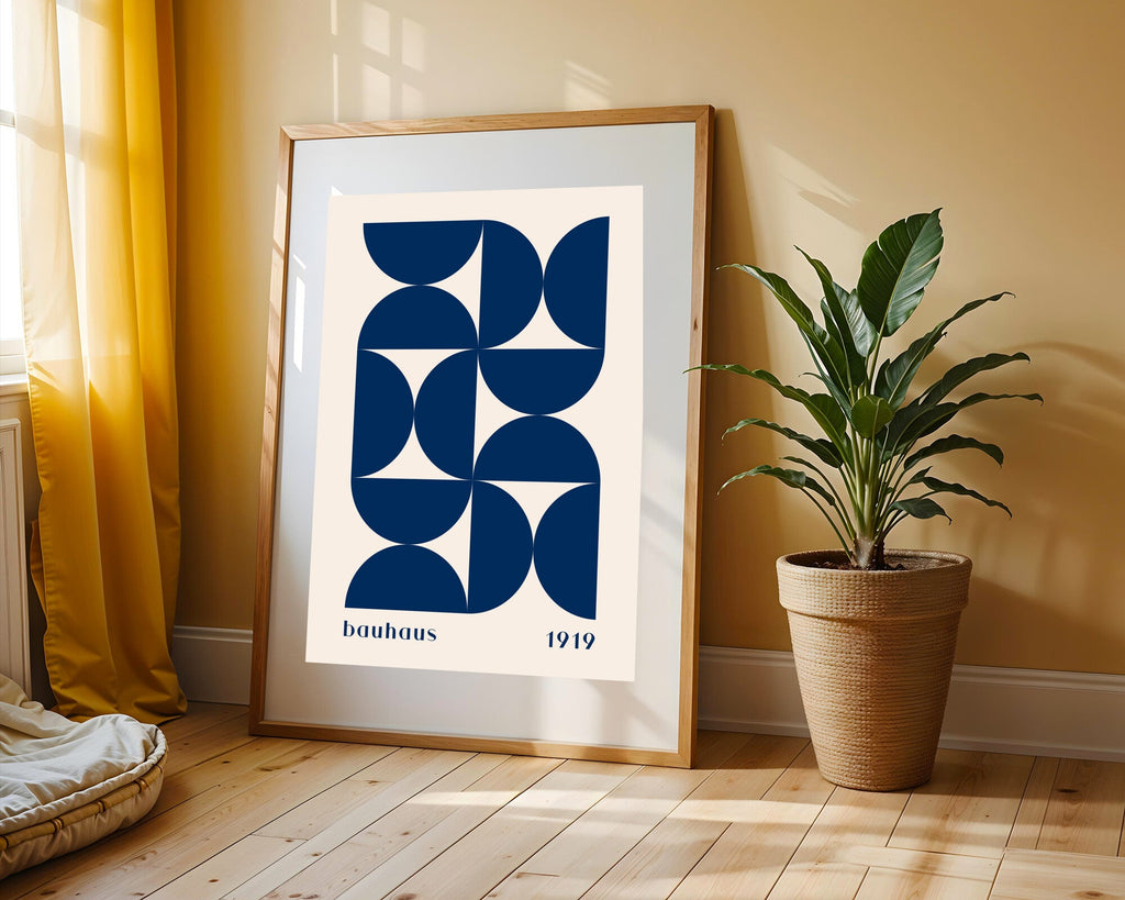 Bauhaus Azul Geométrico | Cuadro decorativo de Monkey Canvas