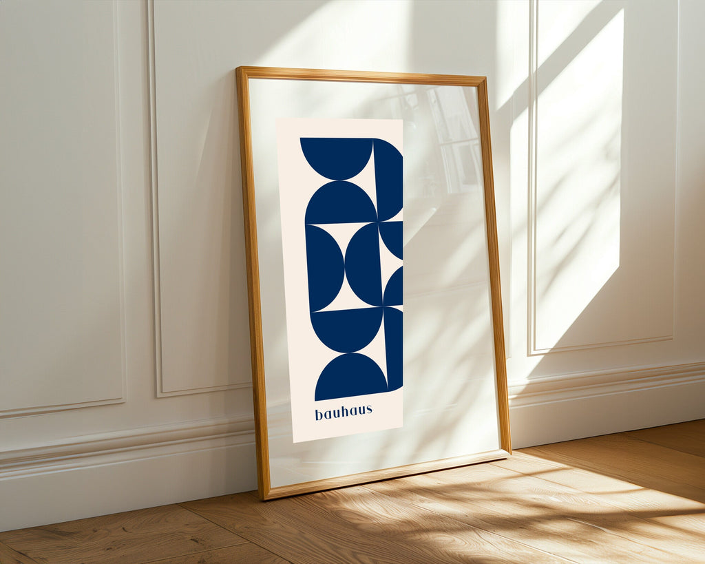 Bauhaus Azul Geométrico | Cuadro decorativo de Monkey Canvas