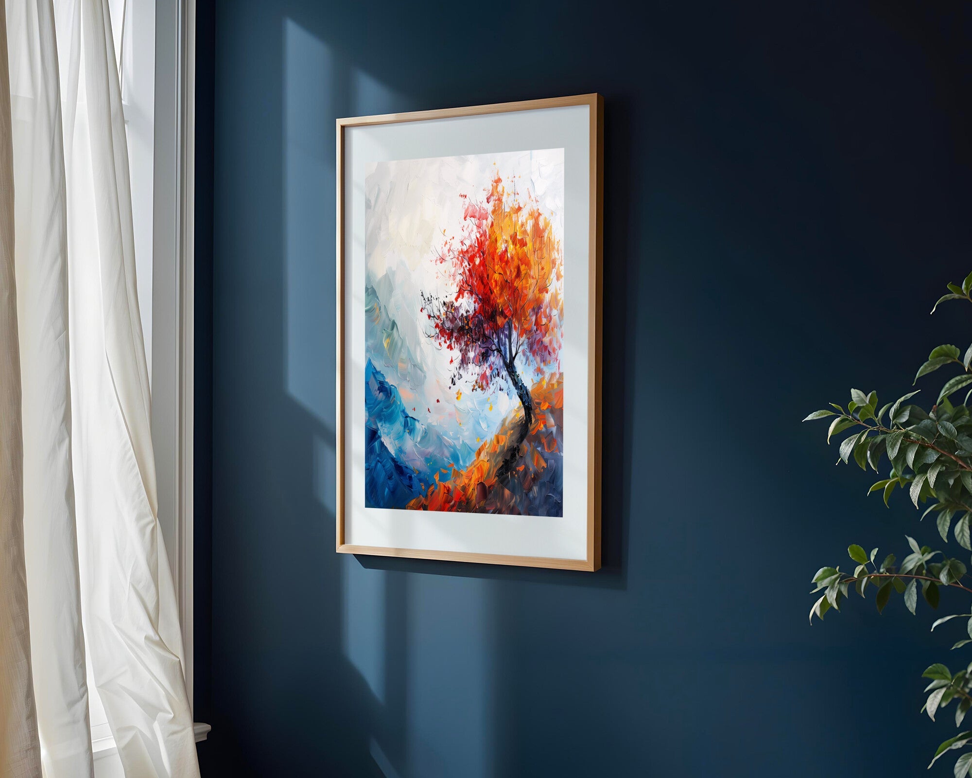 Árbol de Otoño al Viento | Cuadro decorativo de Monkey Canvas
