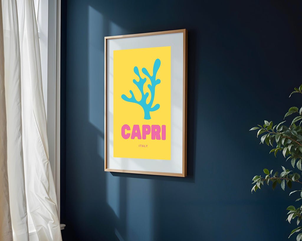 Capri Coral Tropical | Cuadro decorativo de Monkey Canvas