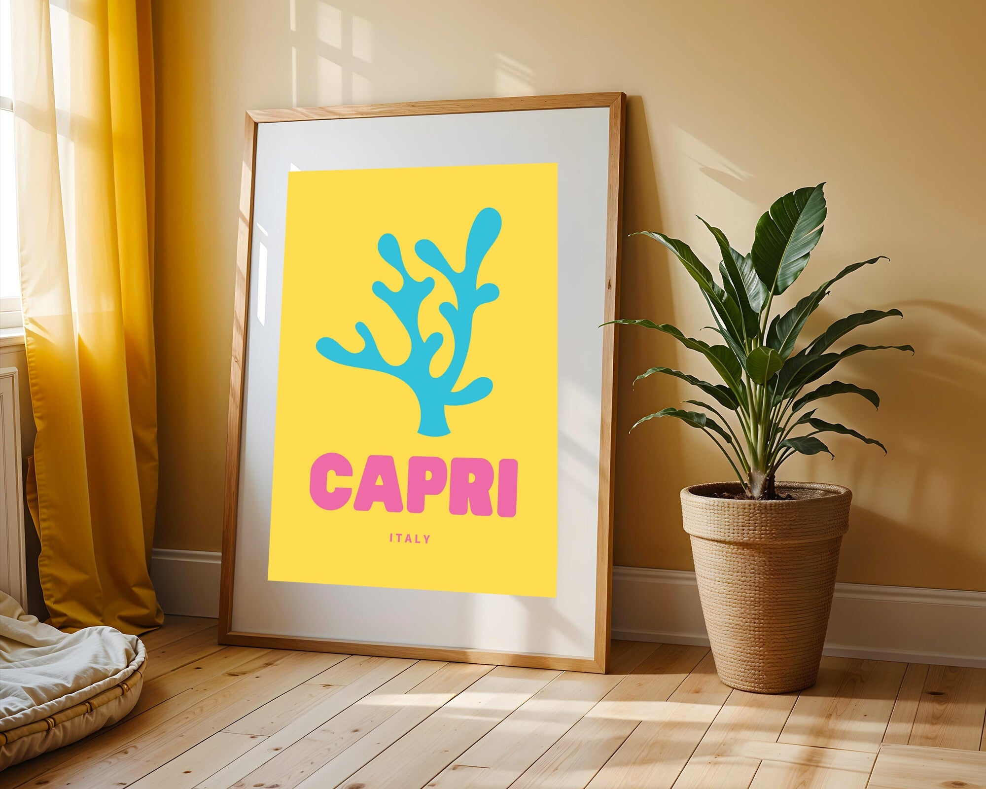 Capri Coral Tropical | Cuadro decorativo de Monkey Canvas