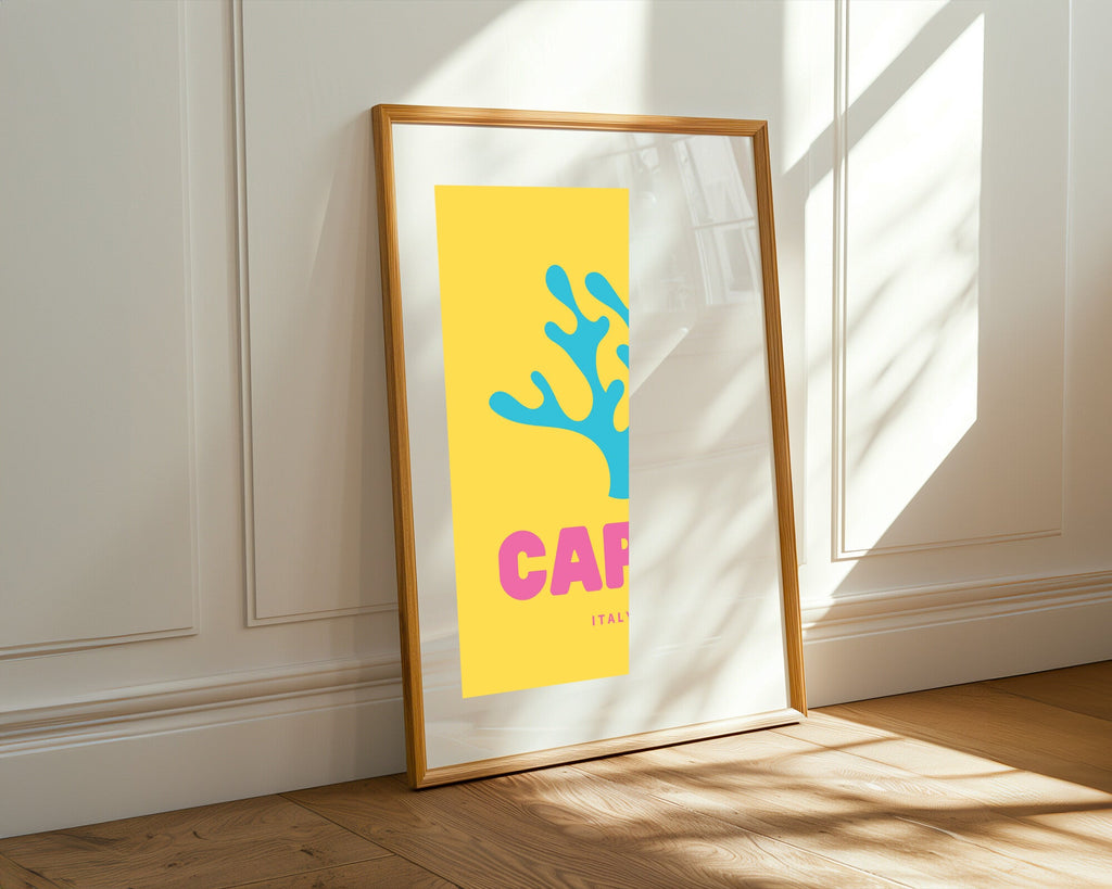 Capri Coral Tropical | Cuadro decorativo de Monkey Canvas