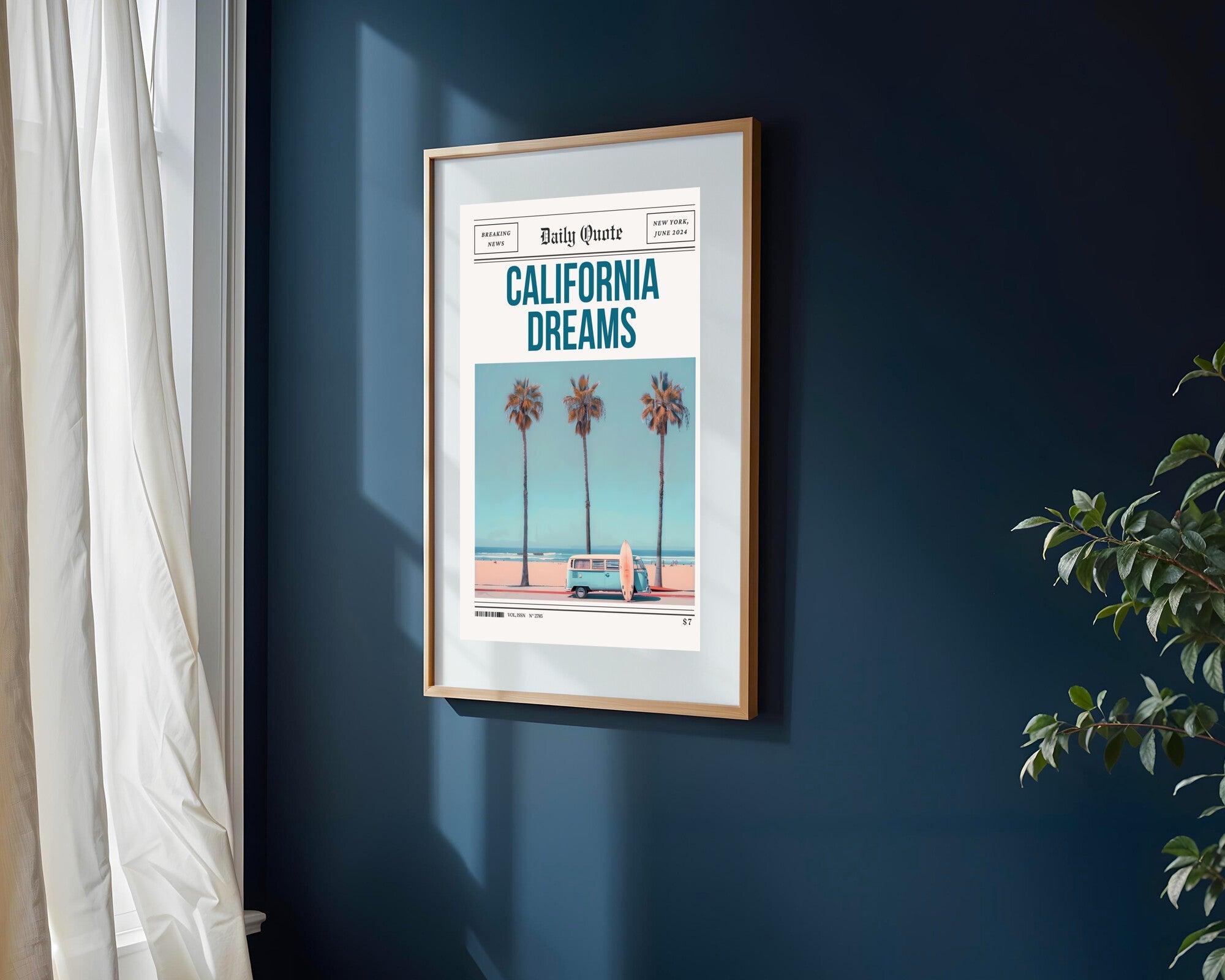 California Dreams Retro | Cuadro decorativo de Monkey Canvas