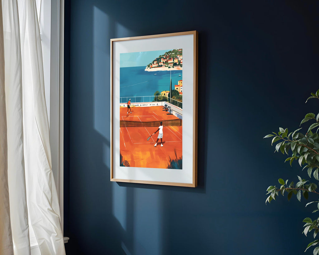 Tenis frente al Mediterráneo | Cuadro decorativo de Monkey Canvas