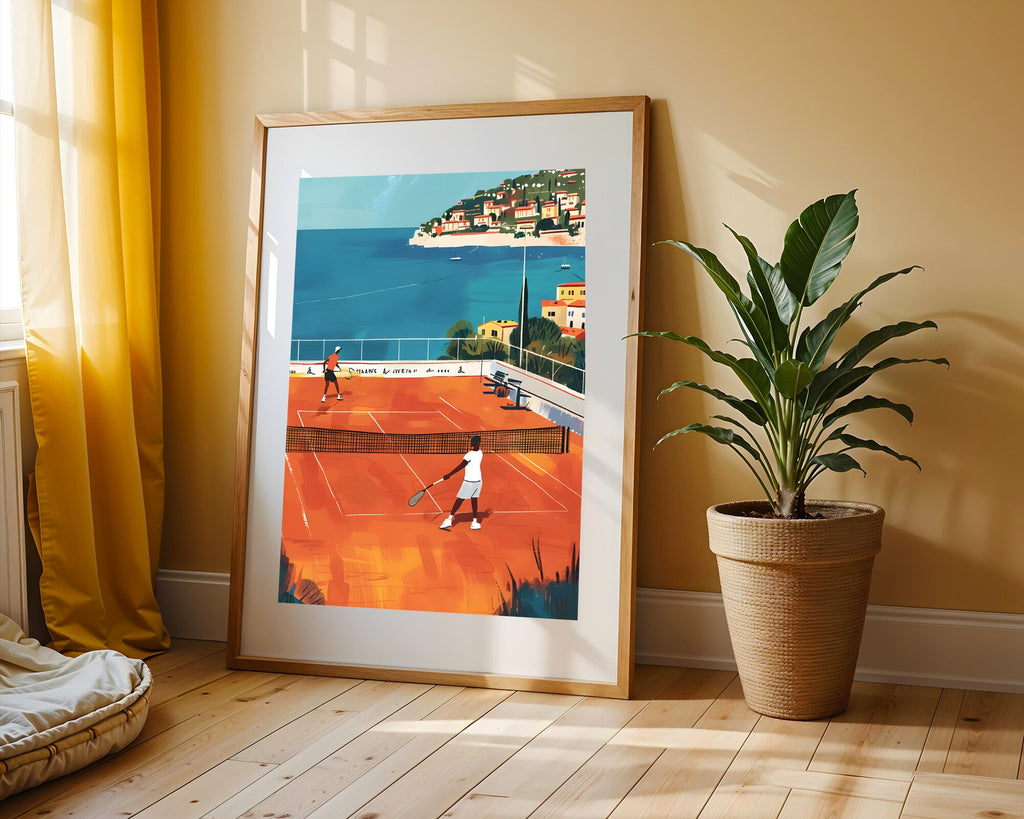 Tenis frente al Mediterráneo | Cuadro decorativo de Monkey Canvas