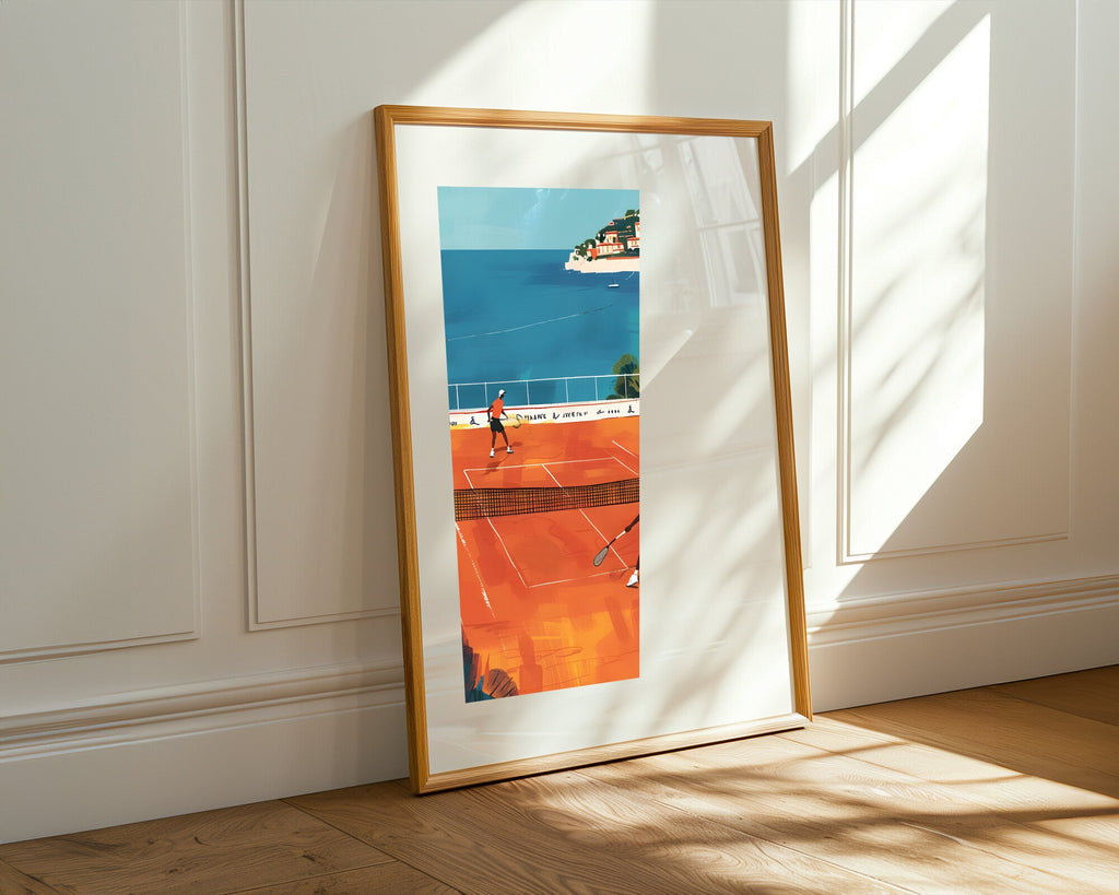 Tenis frente al Mediterráneo | Cuadro decorativo de Monkey Canvas