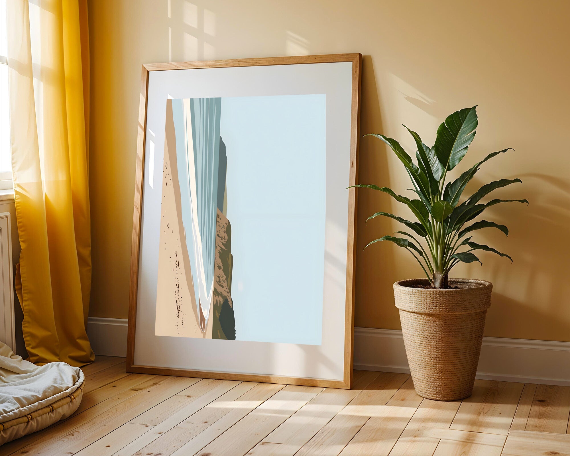 Acantilado y Mar Minimalista | Cuadro decorativo de Monkey Canvas
